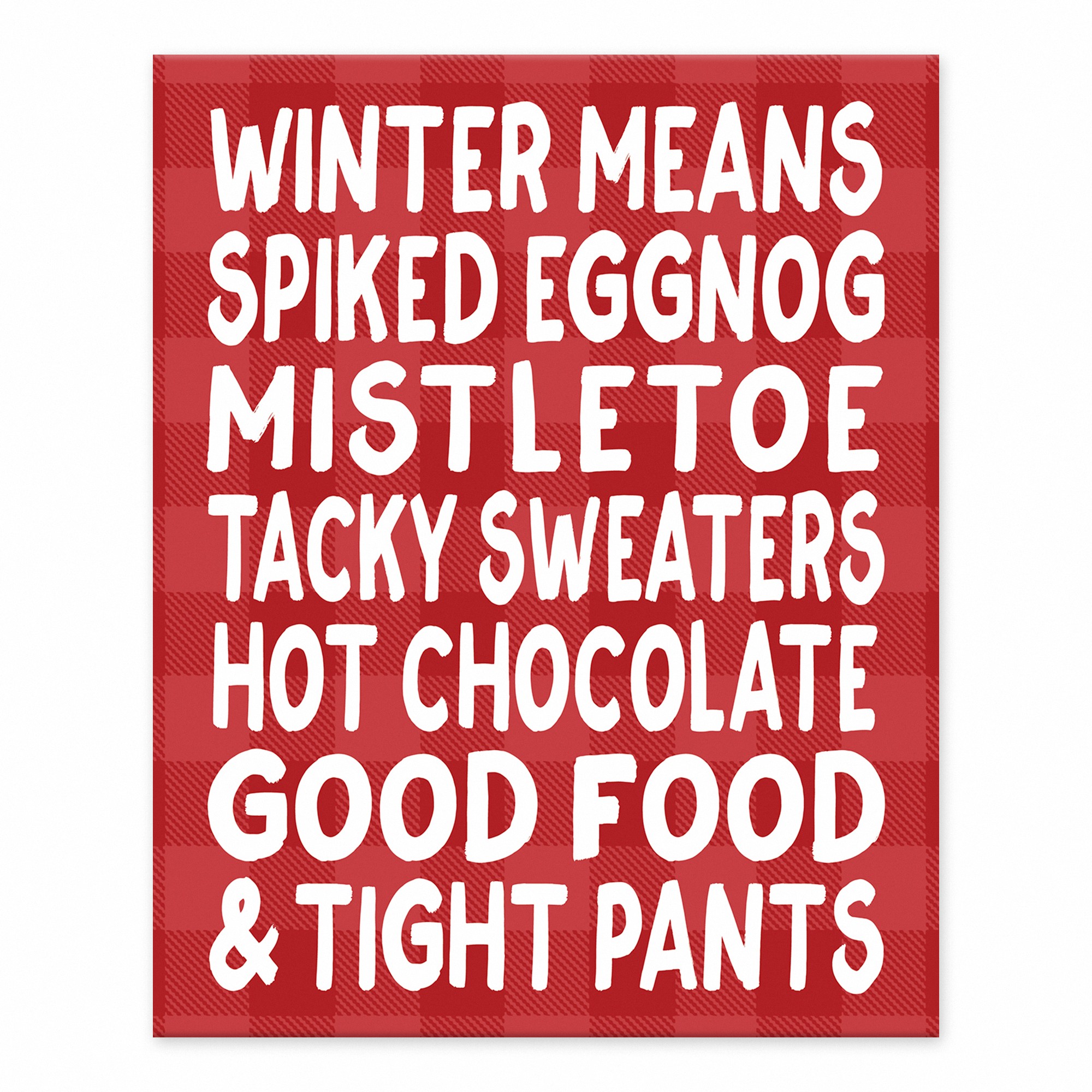 Winter Words 8x10 Tabletop Canvas