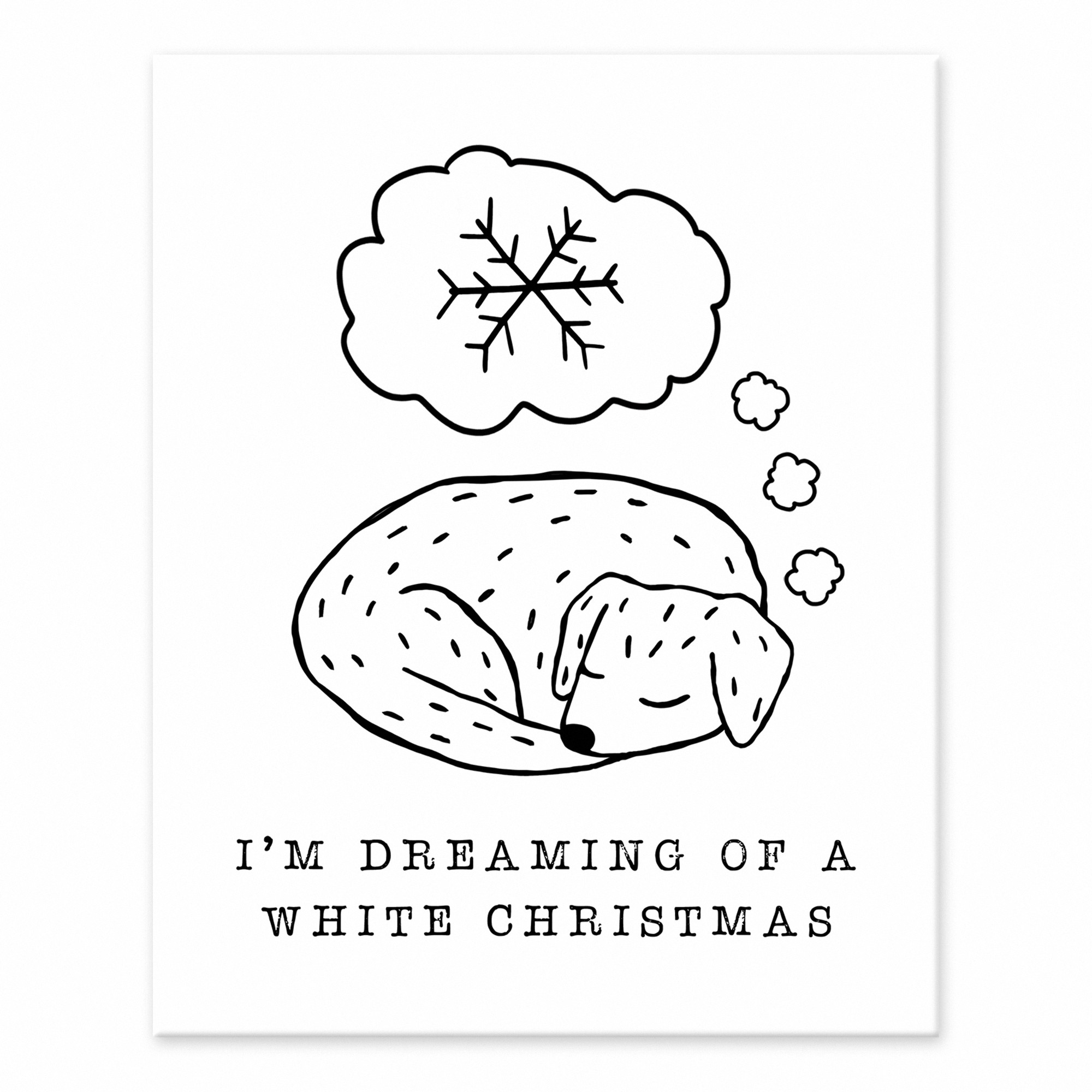 Dreaming of a White Christmas 8x10 Tabletop Canvas
