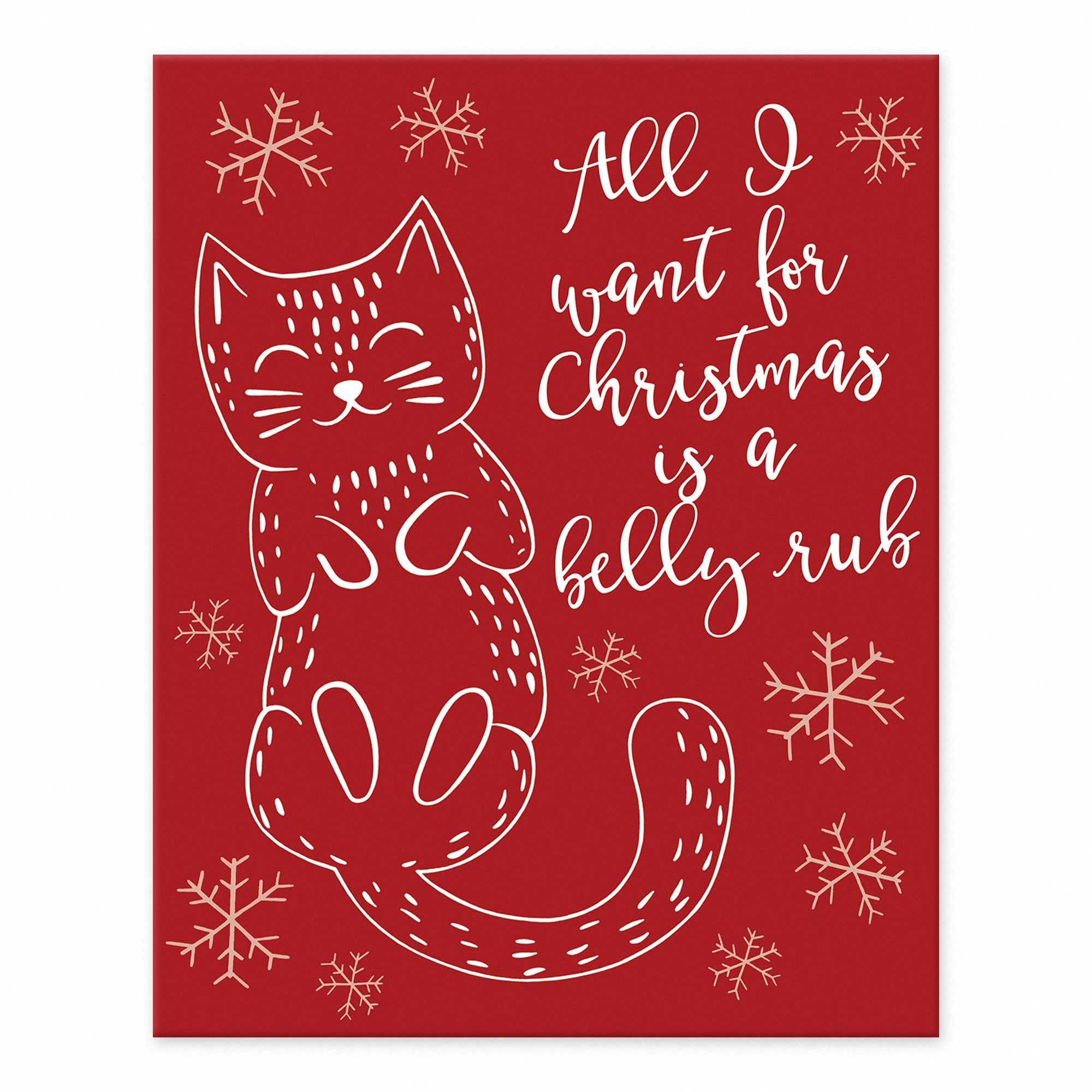 All I Want is Belly Rubs 8x10 Tabletop Canvas