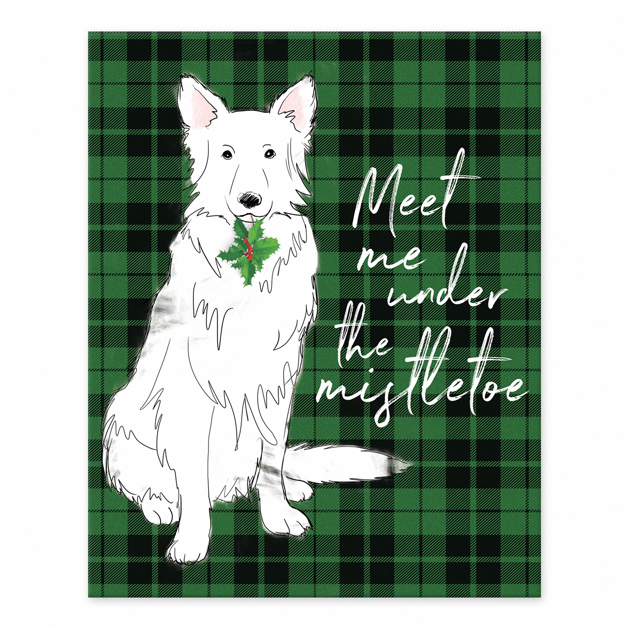 Meet Me Under the Mistletoe 8x10 Tabletop Canvas