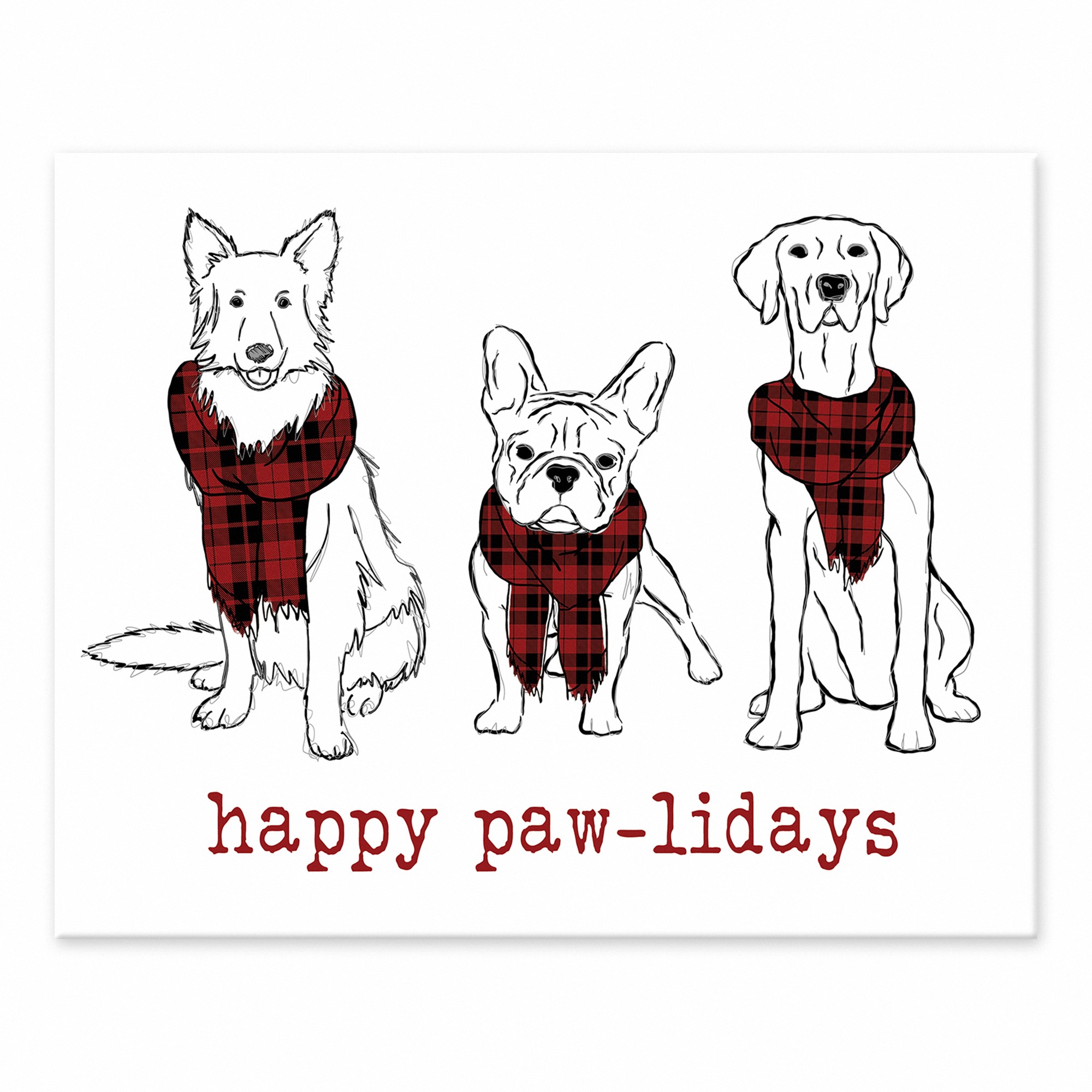Happy Pawlidays 8x10 Tabletop Canvas