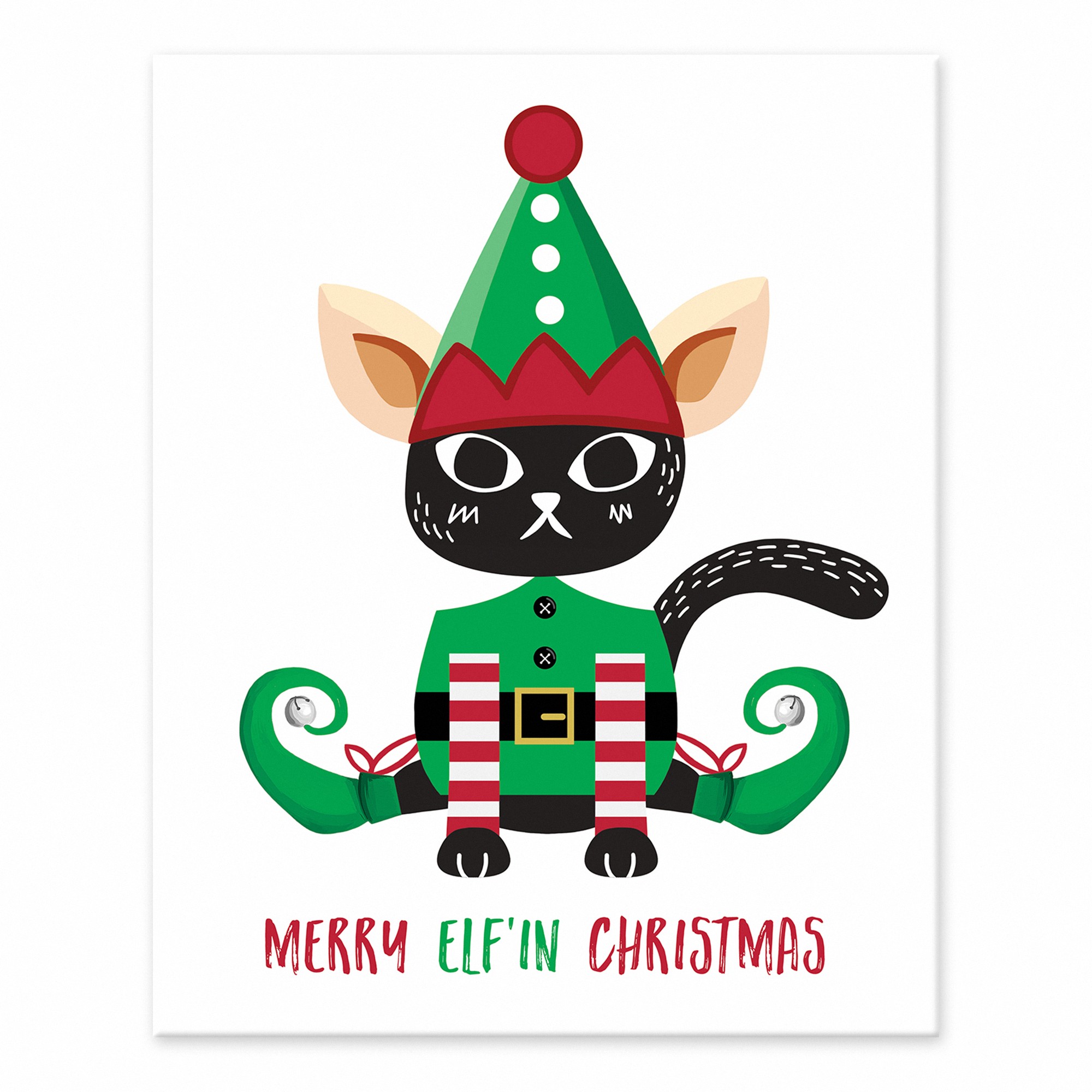 Merry Elfin Christmas 8x10 Tabletop Canvas