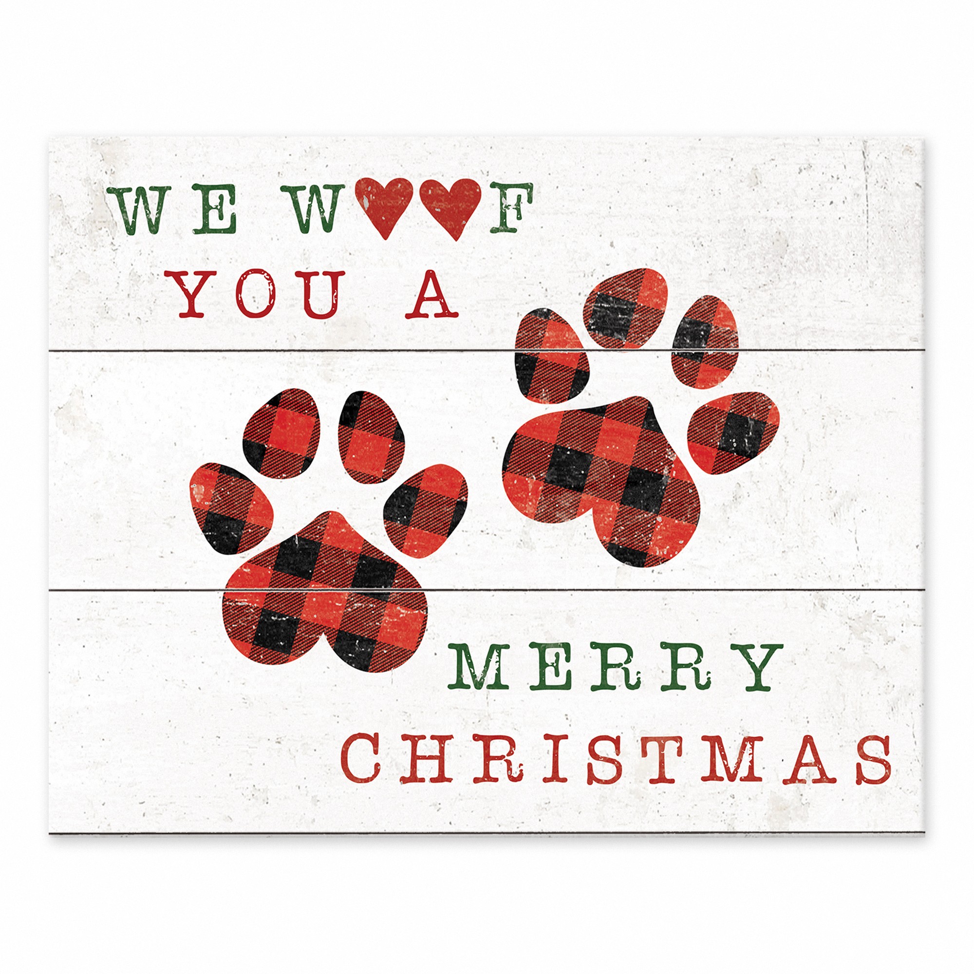 We Woof you a Merry Christmas 8x10 Tabletop Canvas