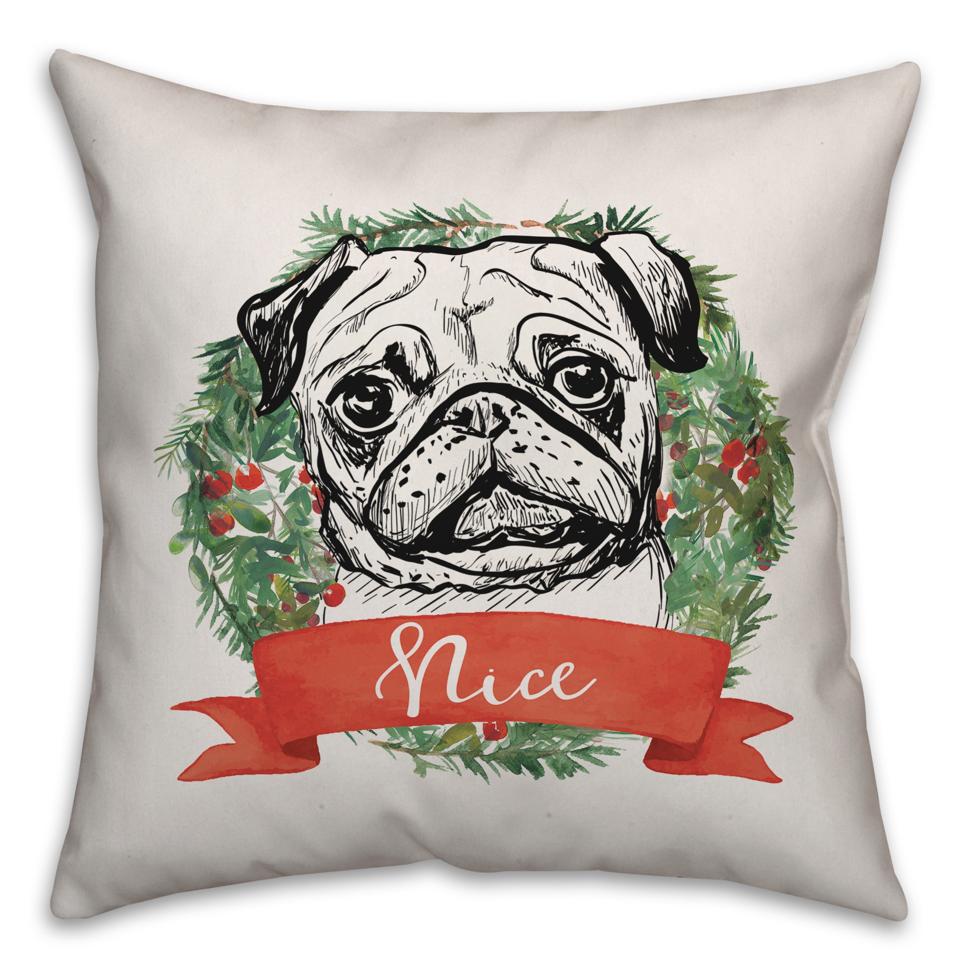 Naughty Nice Cat and Dog Pillow