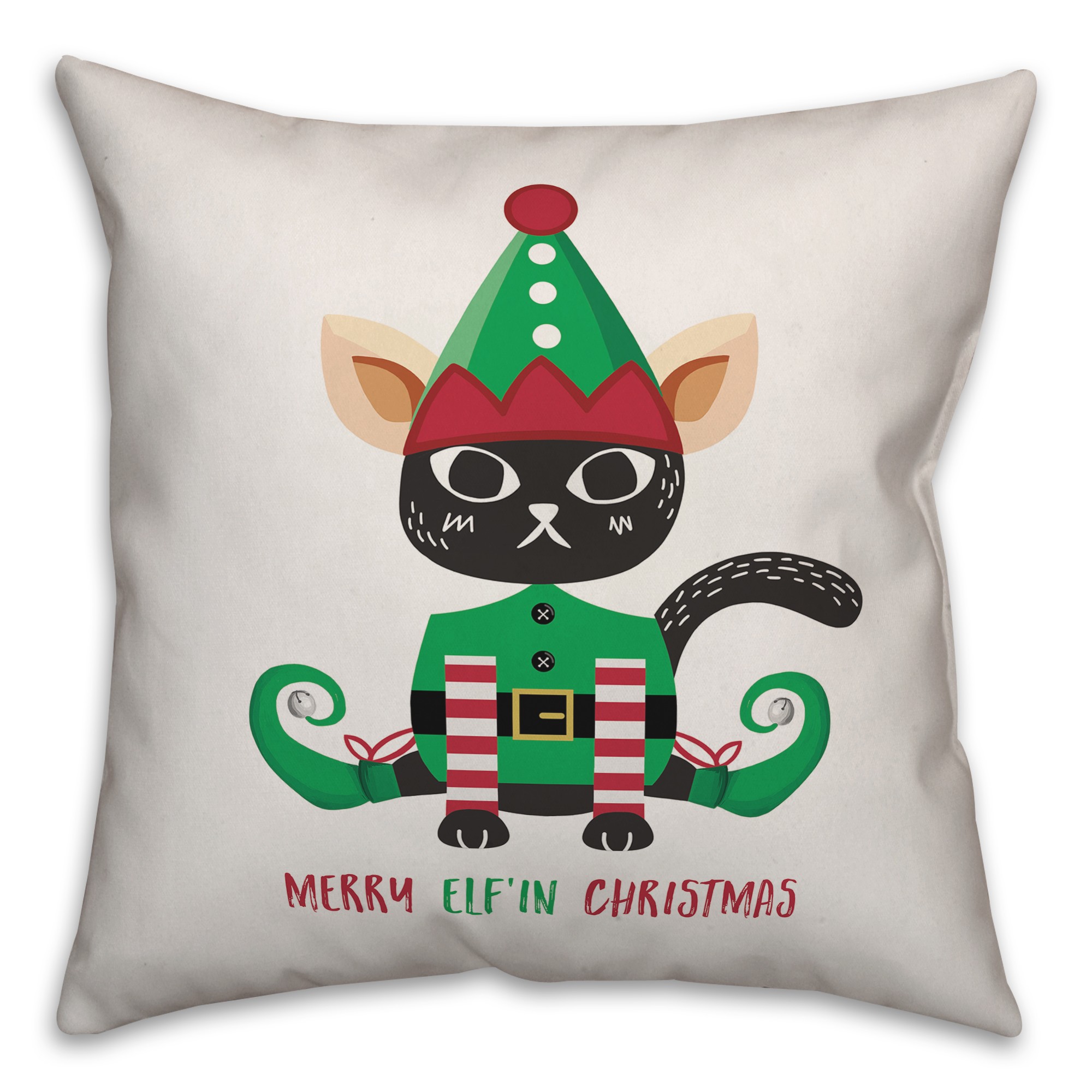 Merry Elfin Christmas Pillow