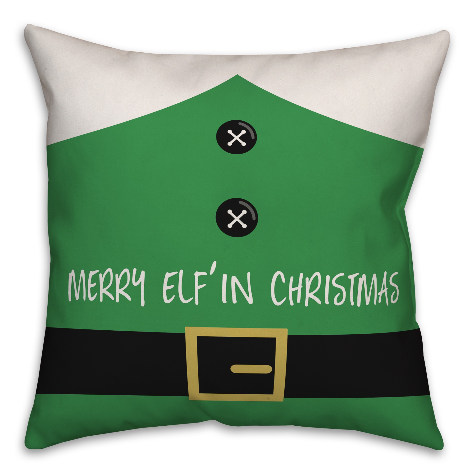 Merry Elfin Christmas Pillow