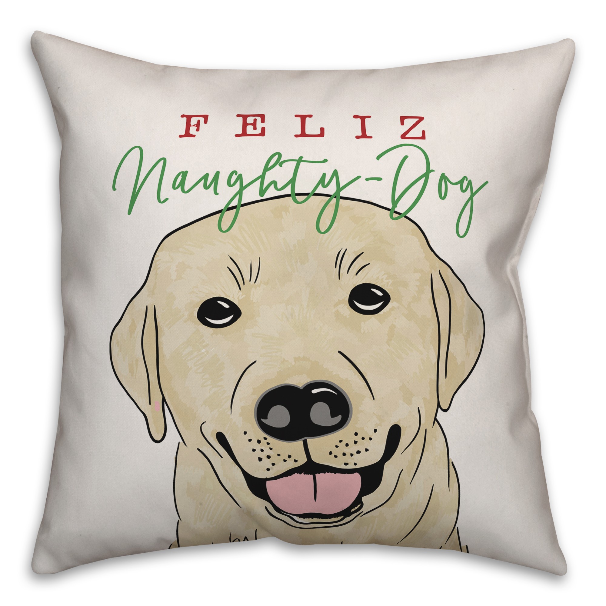 Feliz Naughty Dog Pillow