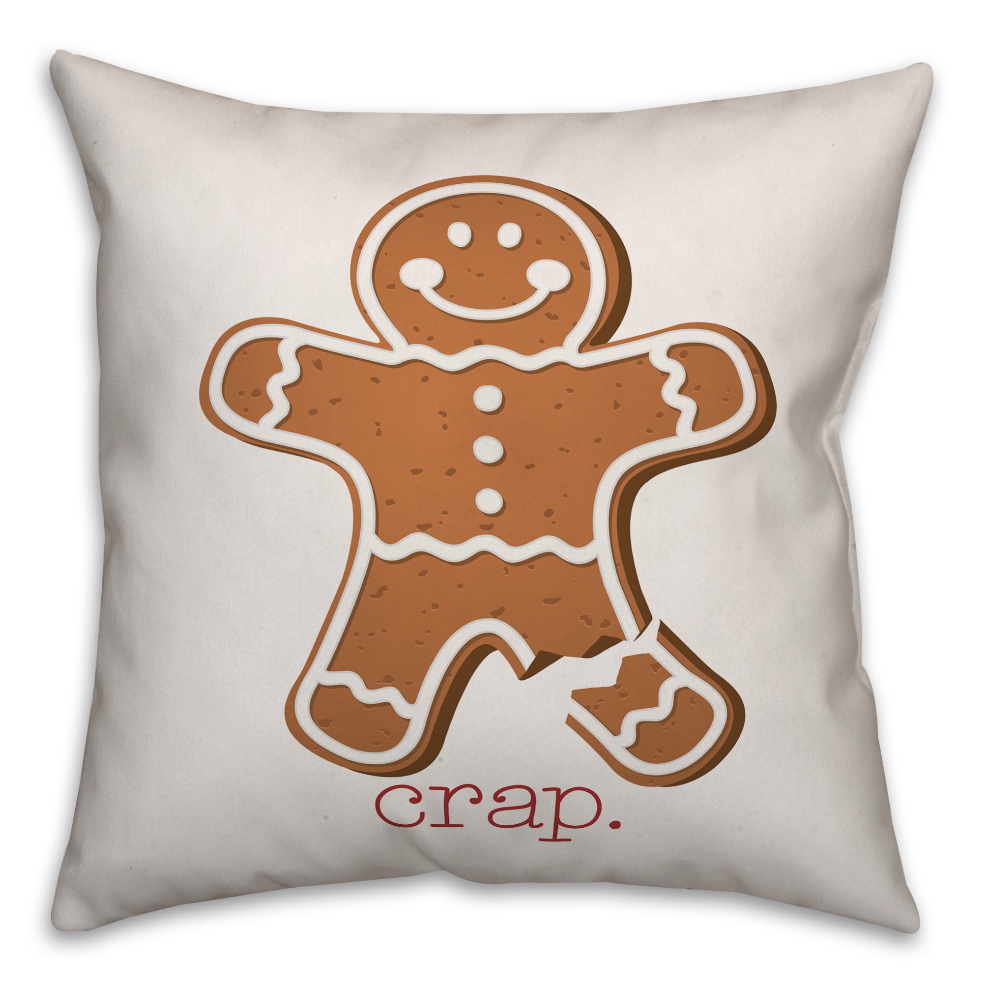 Broken Gingerbread Leg Pillow