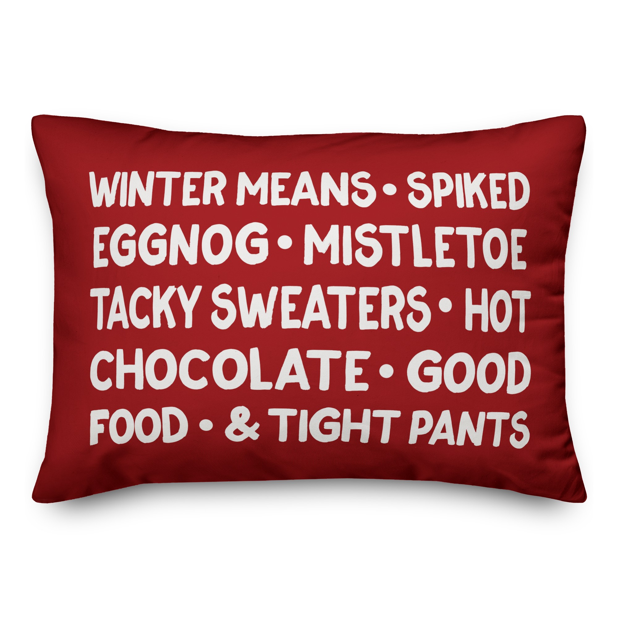 Winter Words Pillow