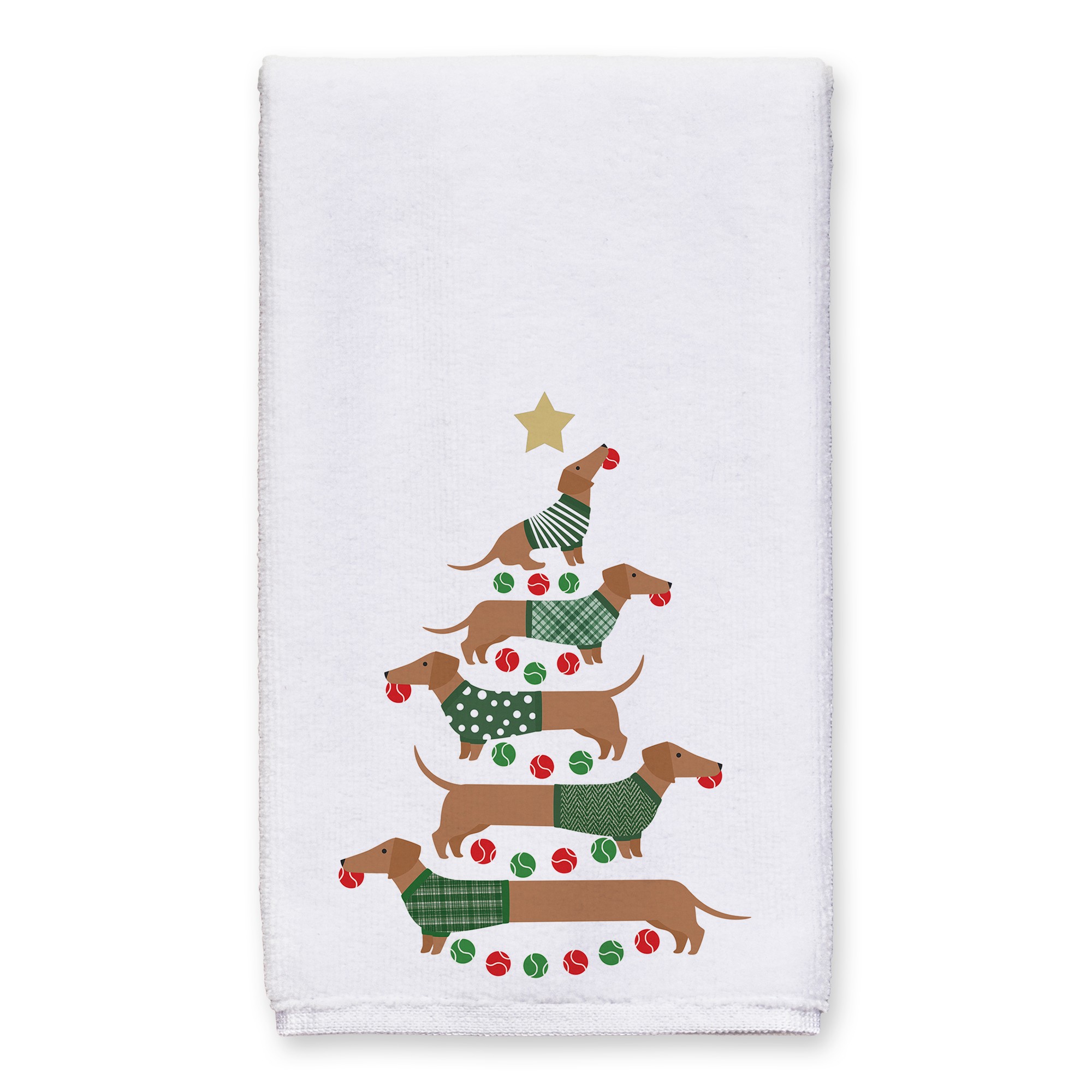 Christmas Tree Weenies 16x25 Towel