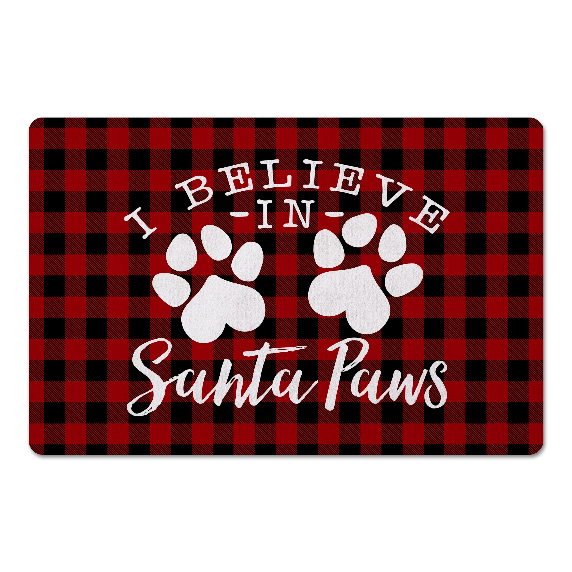 I Believe in Santa Paws 27x18 Floor Mat