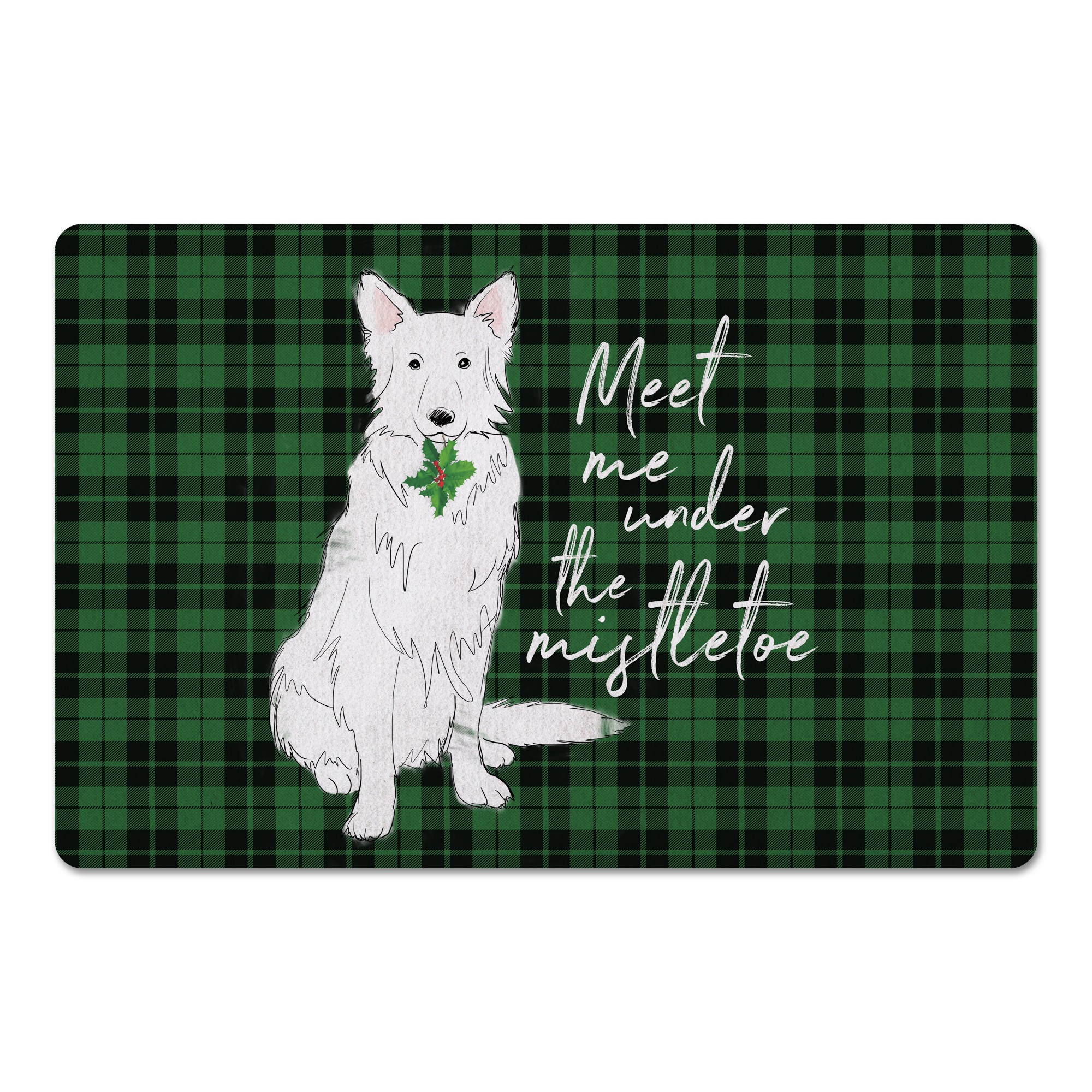 Meet Me Under the Mistletoe 27x18 Floor Mat