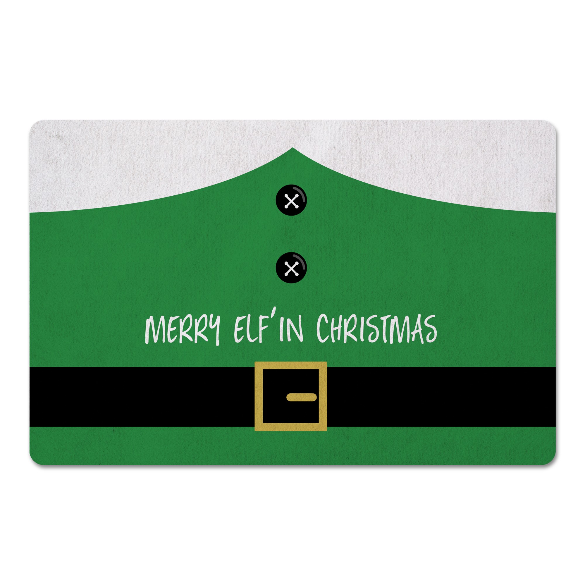 Merry Elfin Christmas 27x18 Floor Mat