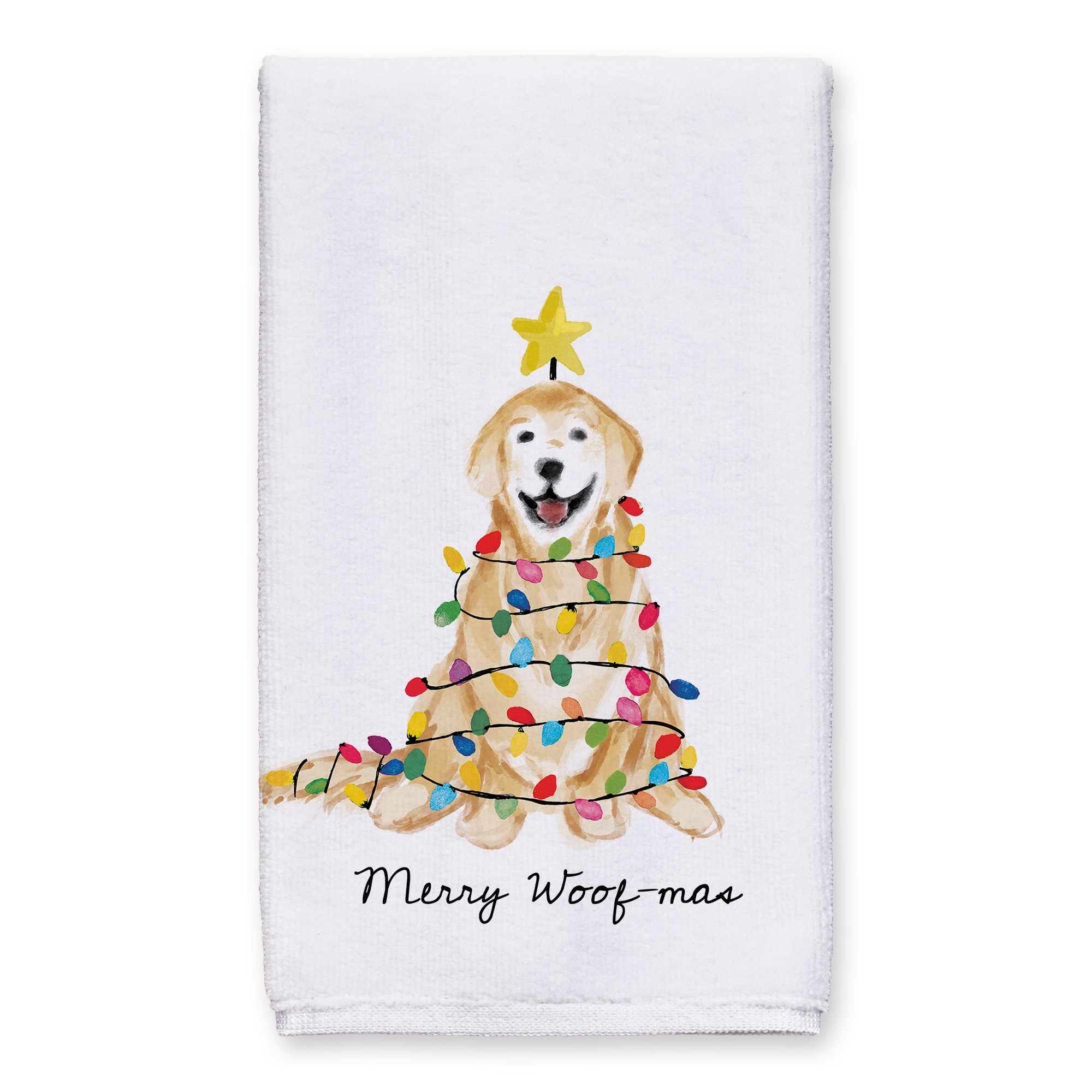 Golden Christmas Tree 16x25 Towel