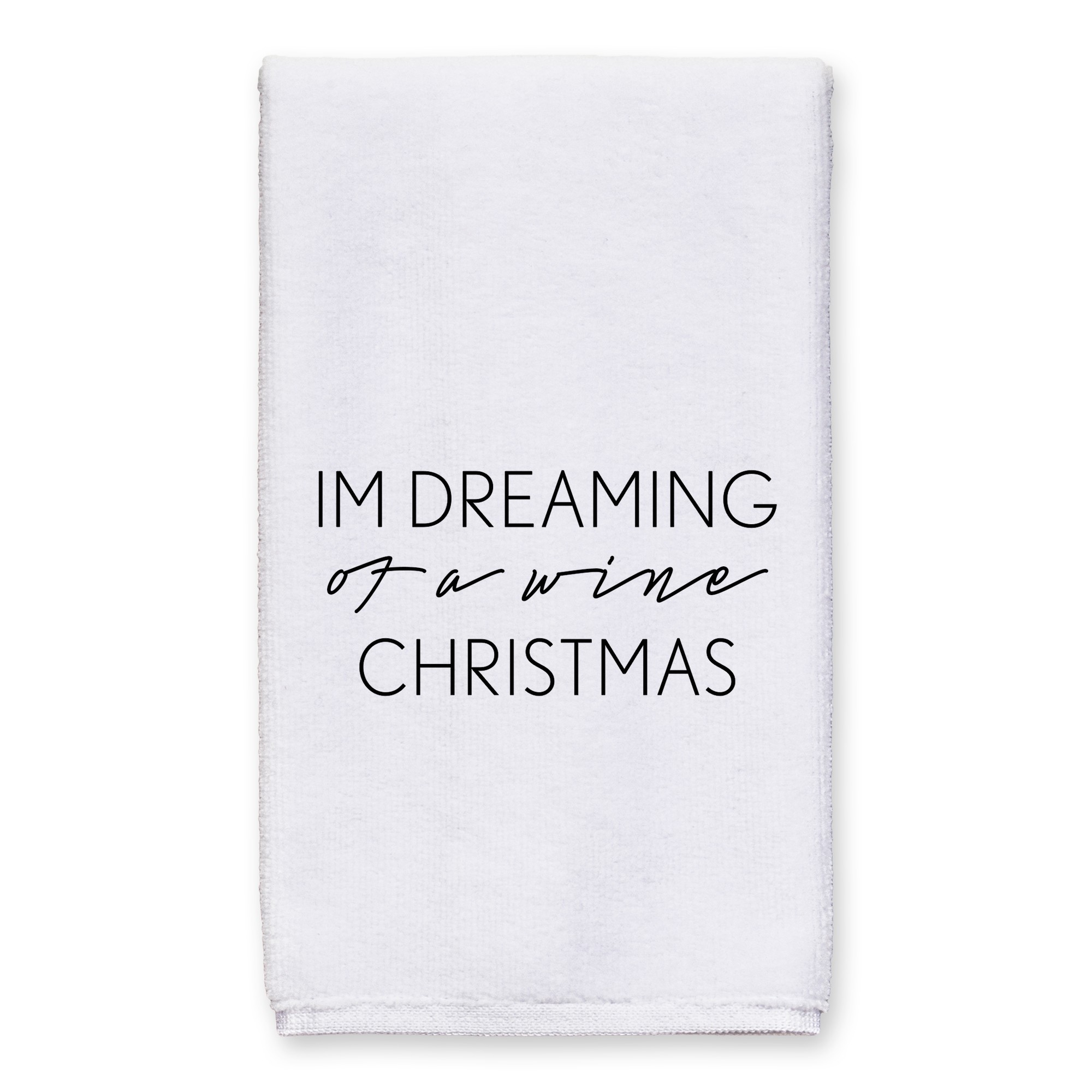 Dreaming of a Wine Christmas 16x25 Towel