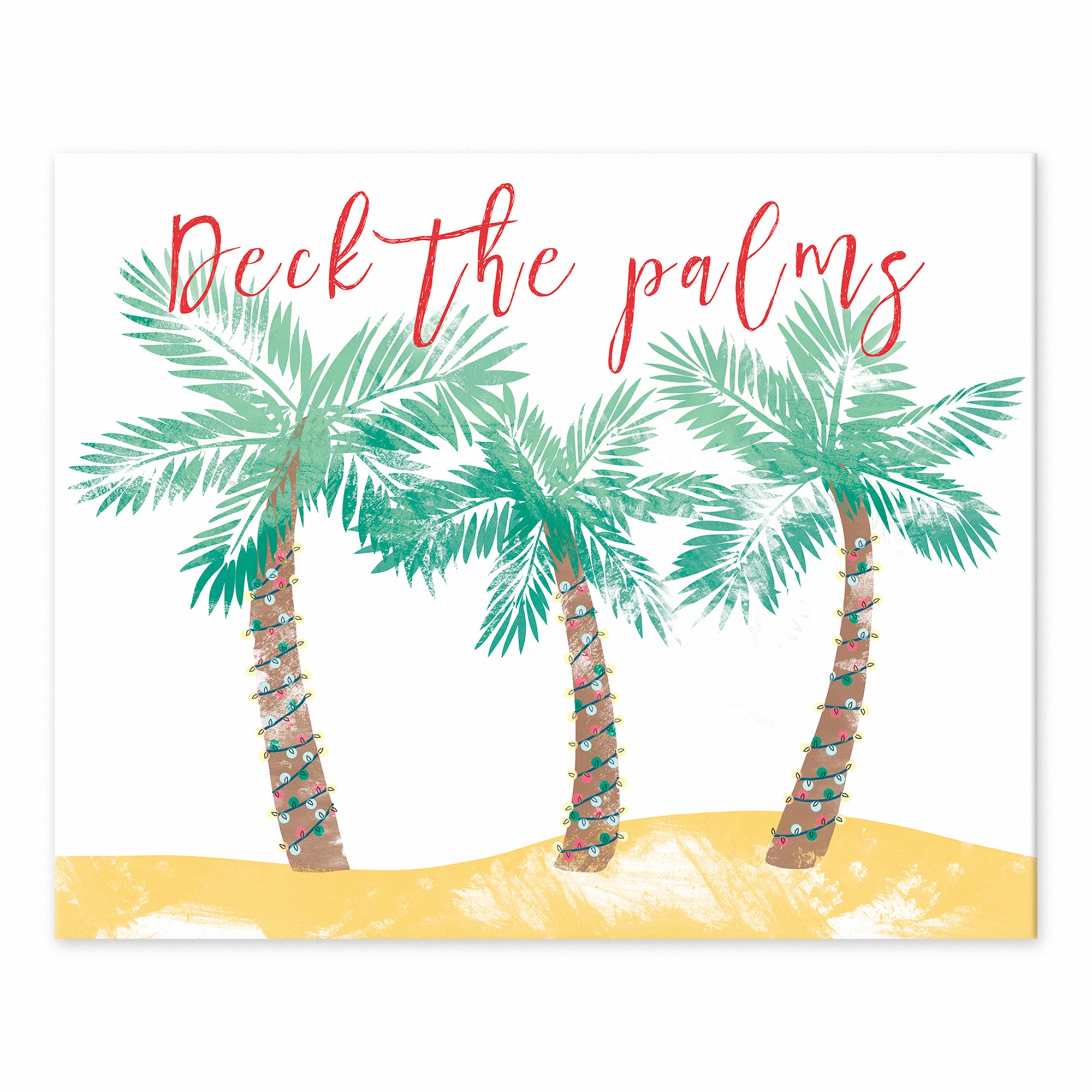Deck the Palms 8x10 Tabletop Canvas