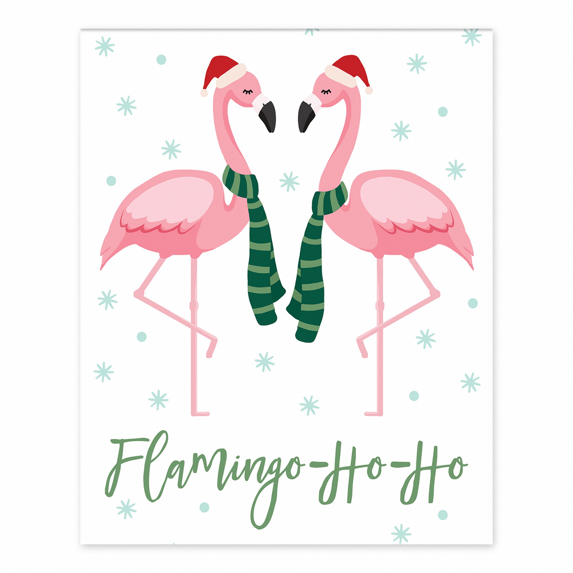 Flamingo - Ho - Ho 8x10 Tabletop Canvas