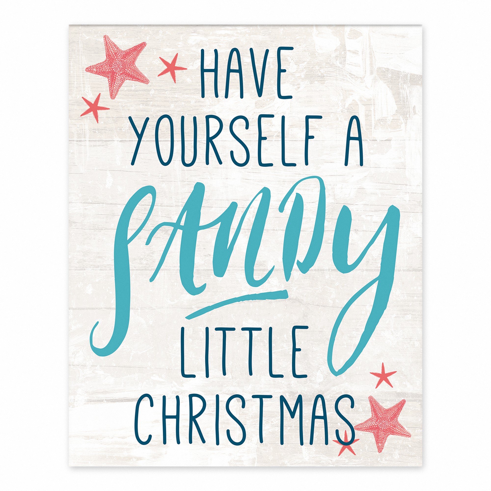 Sandy Christmas 8x10 Tabletop Canvas