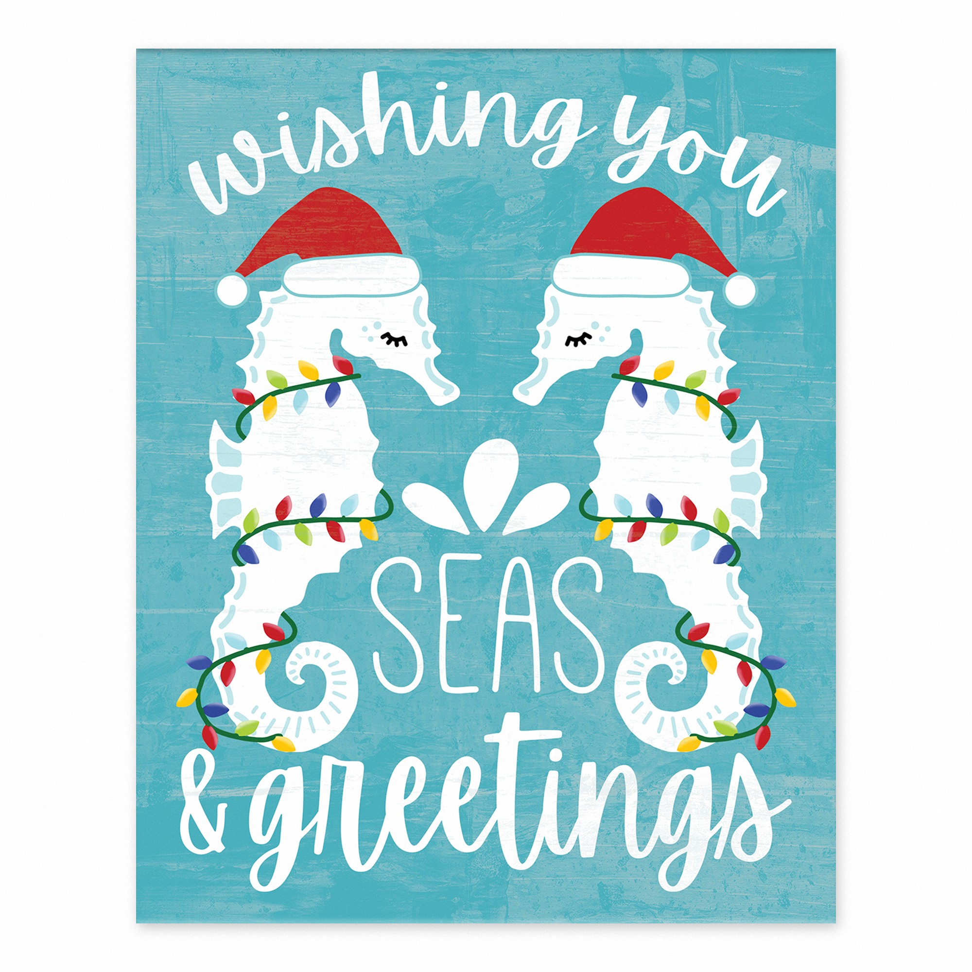 Seas and Greetings Seahorses 8x10 Tabletop Canvas