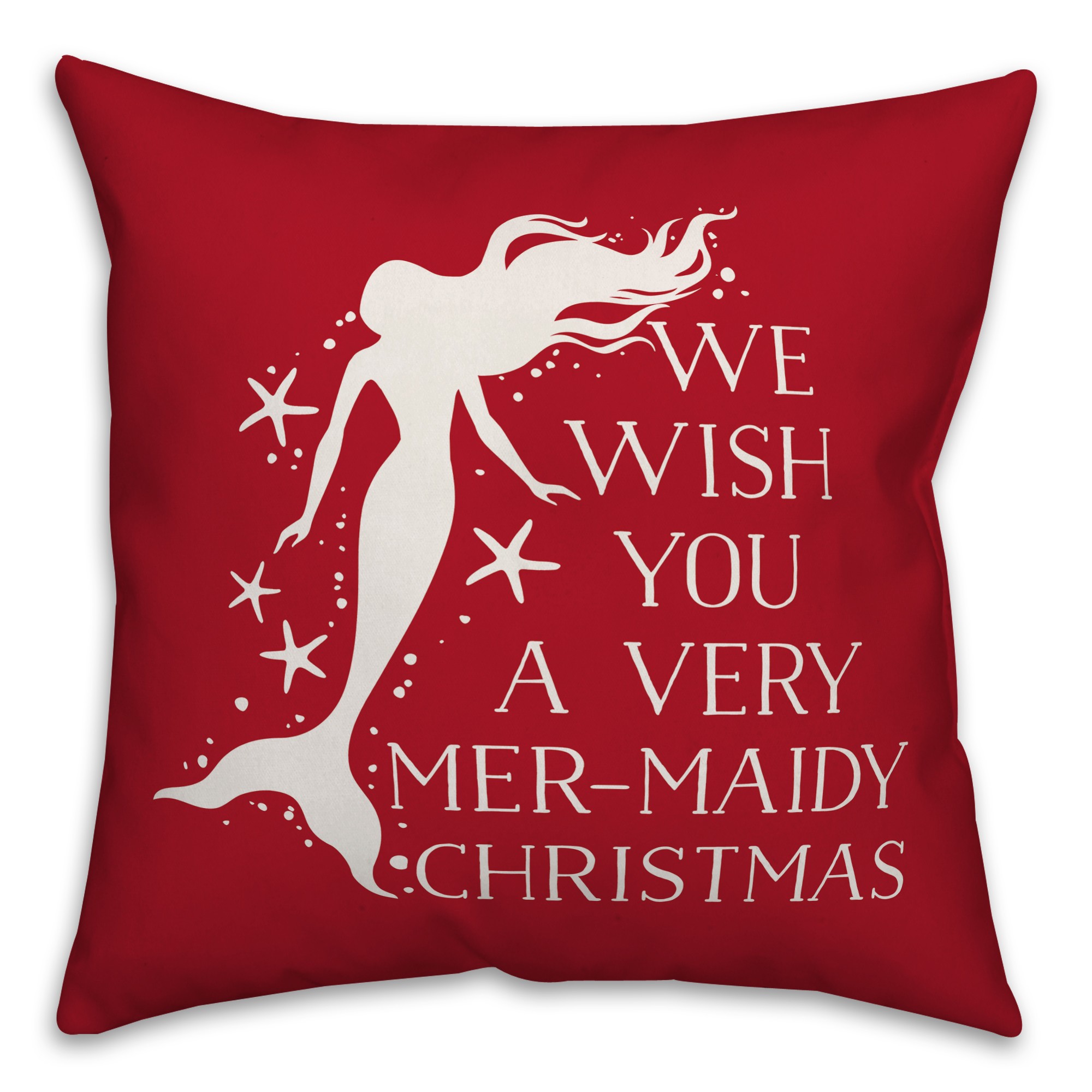 Mer-Maidy Christmas Pillow