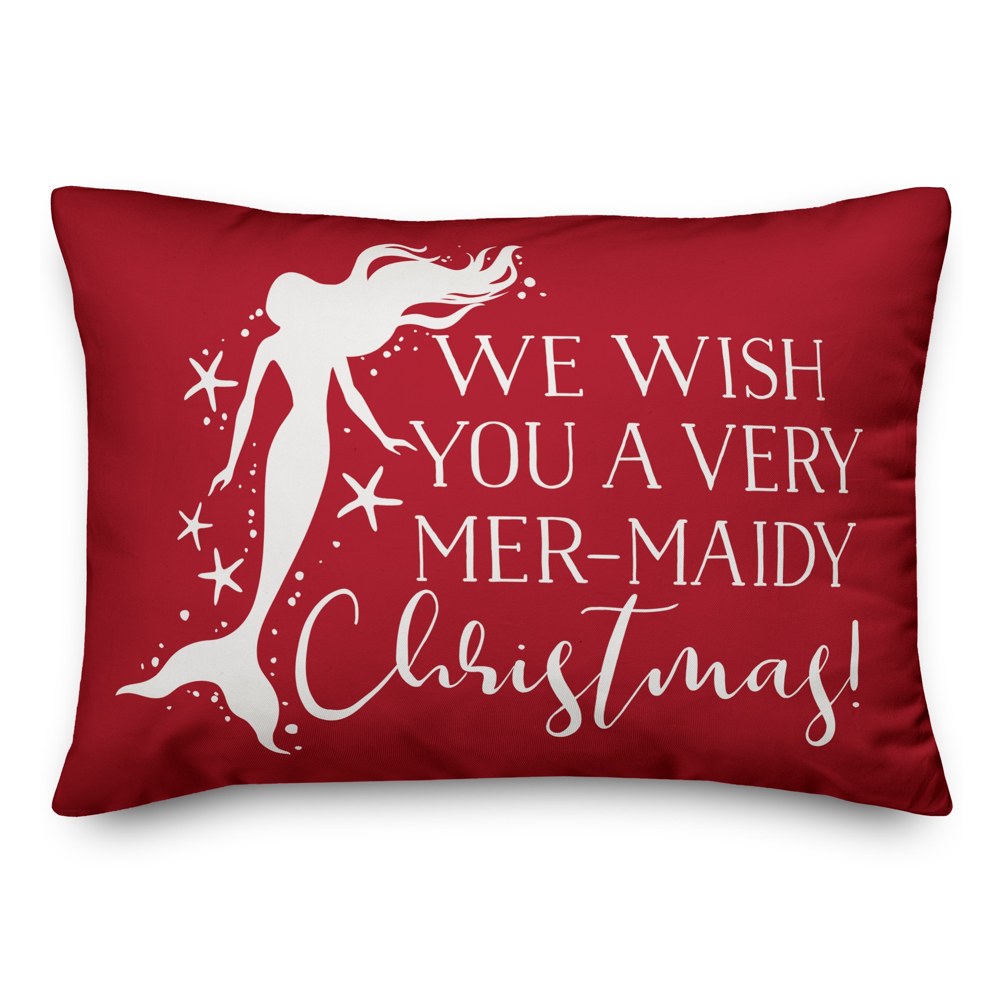 Mer-Maidy Christmas Pillow
