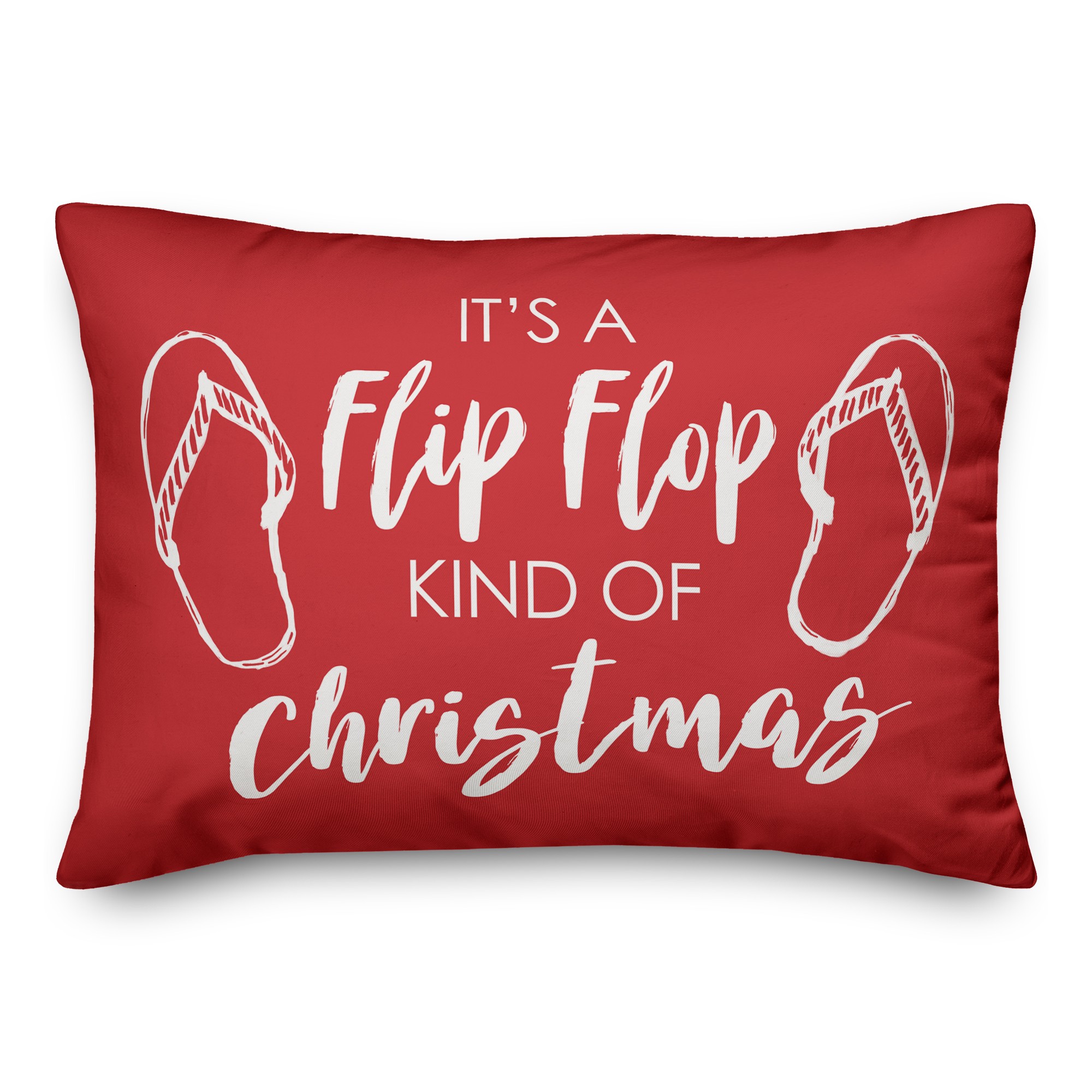 Flip Flop Christmas Pillow