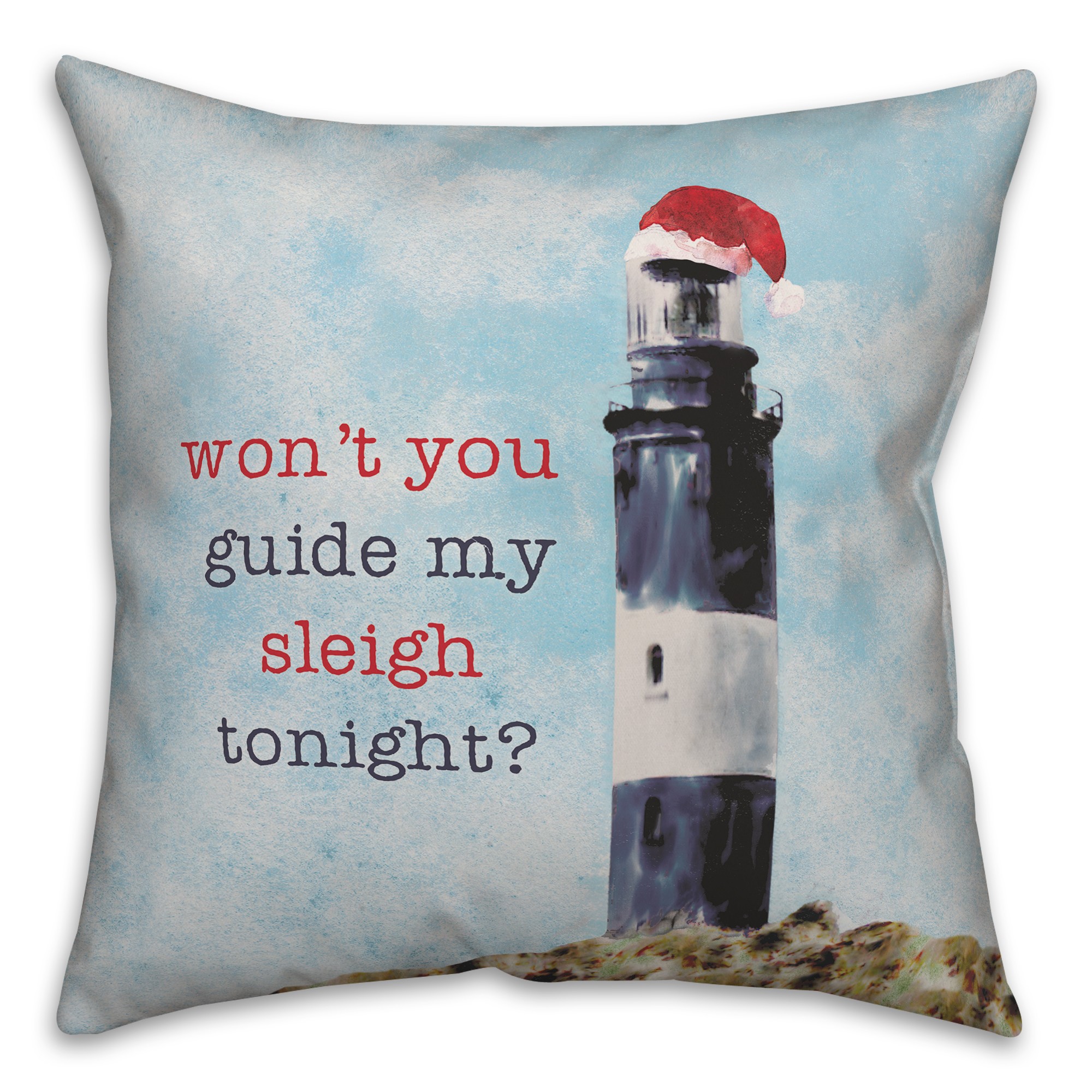 Guide My Sleigh Tonight Pillow