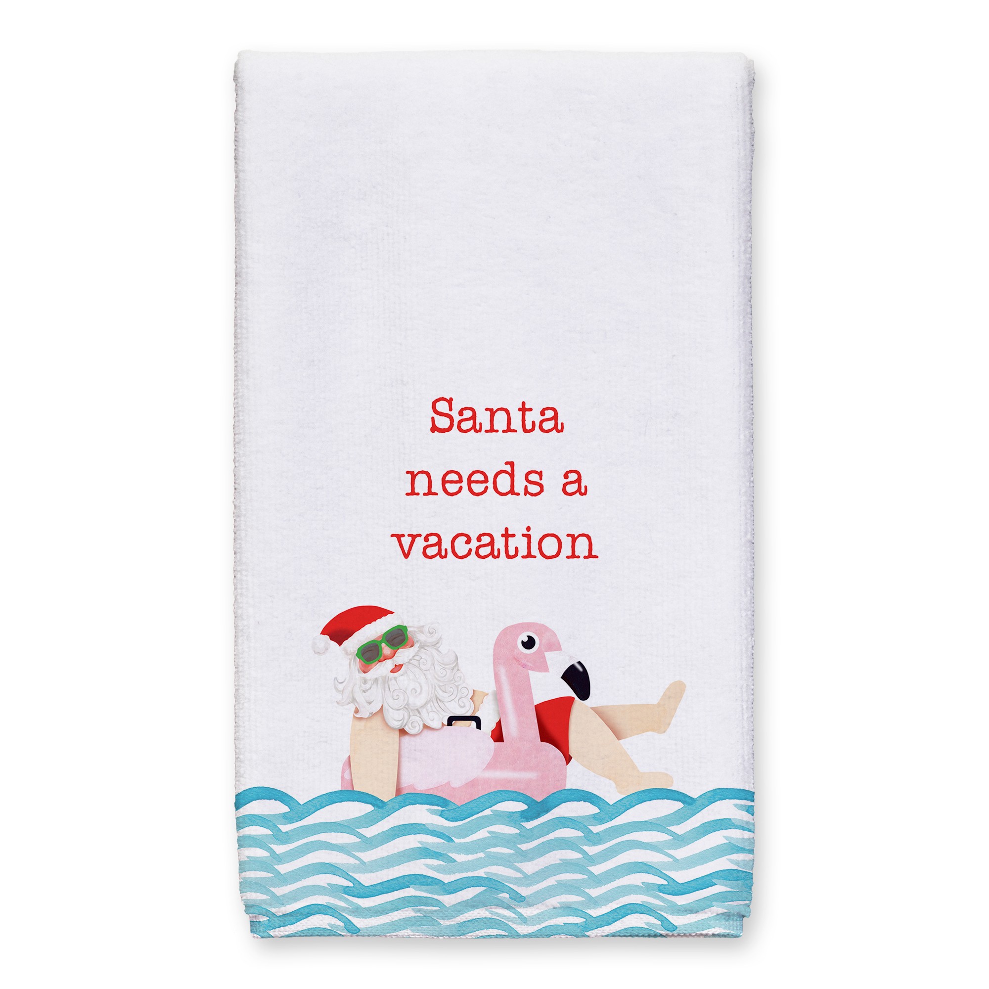 Santa Needs a Vacation 16x25 Towel