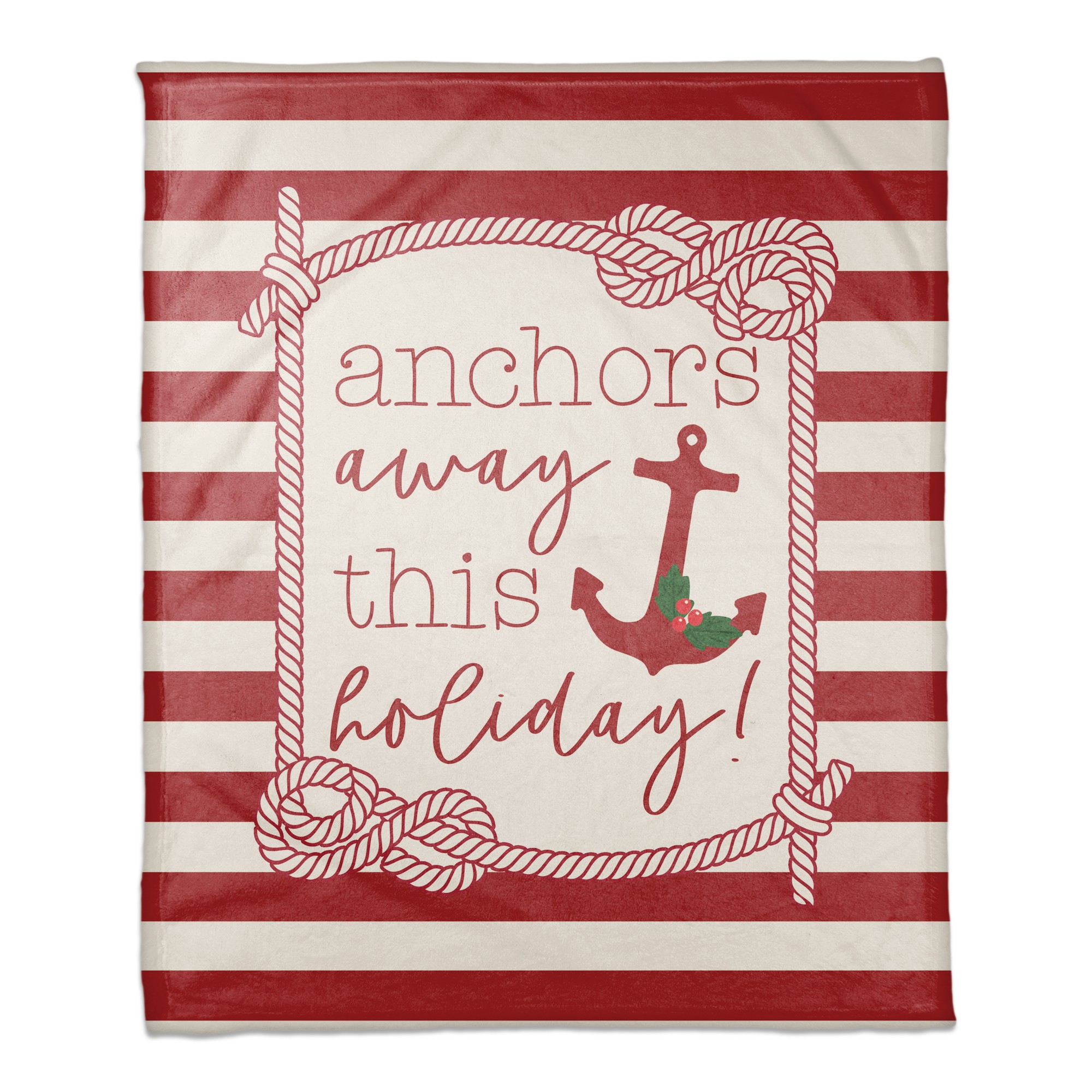 Anchors Away this Holiday 50x60 Throw Blanket