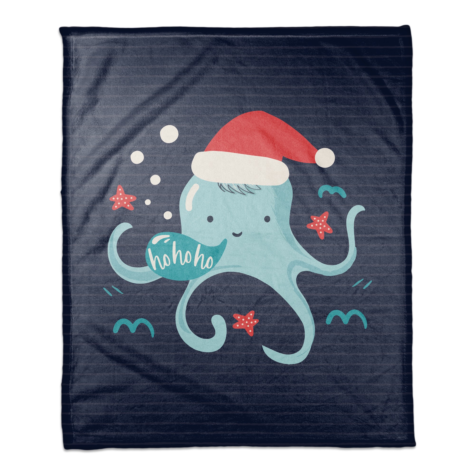 Ho Ho Ho Octopus 50x60 Throw Blanket