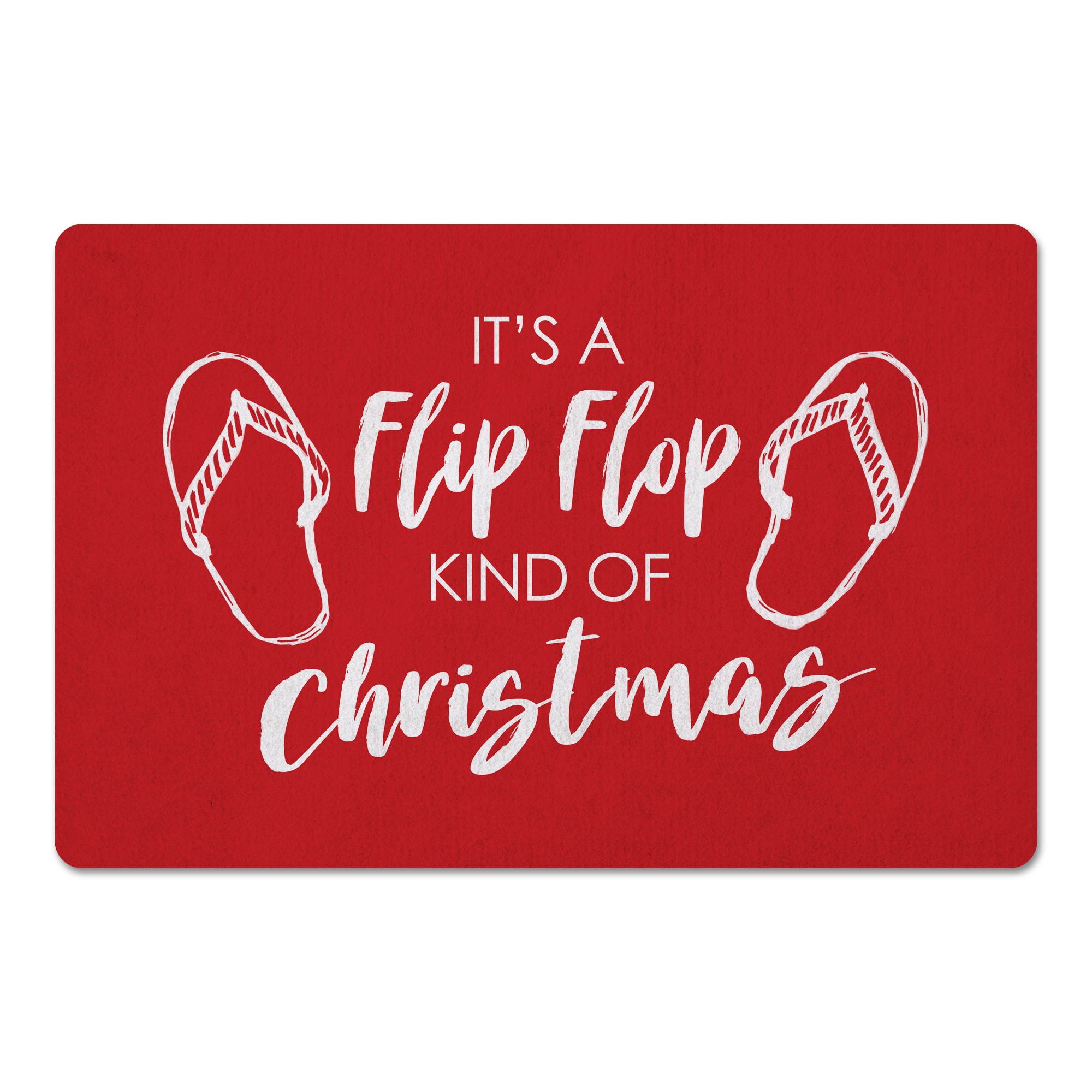 Flip Flop Christmas 27x18 Floor Mat