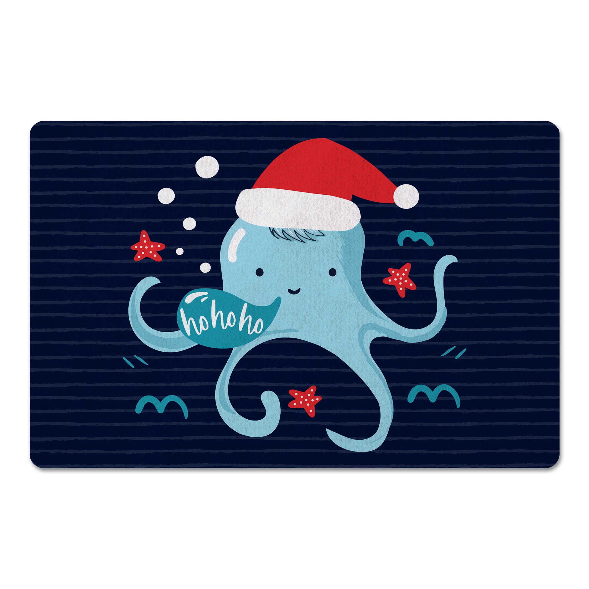 Ho Ho Ho Octopus 27x18 Floor Mat