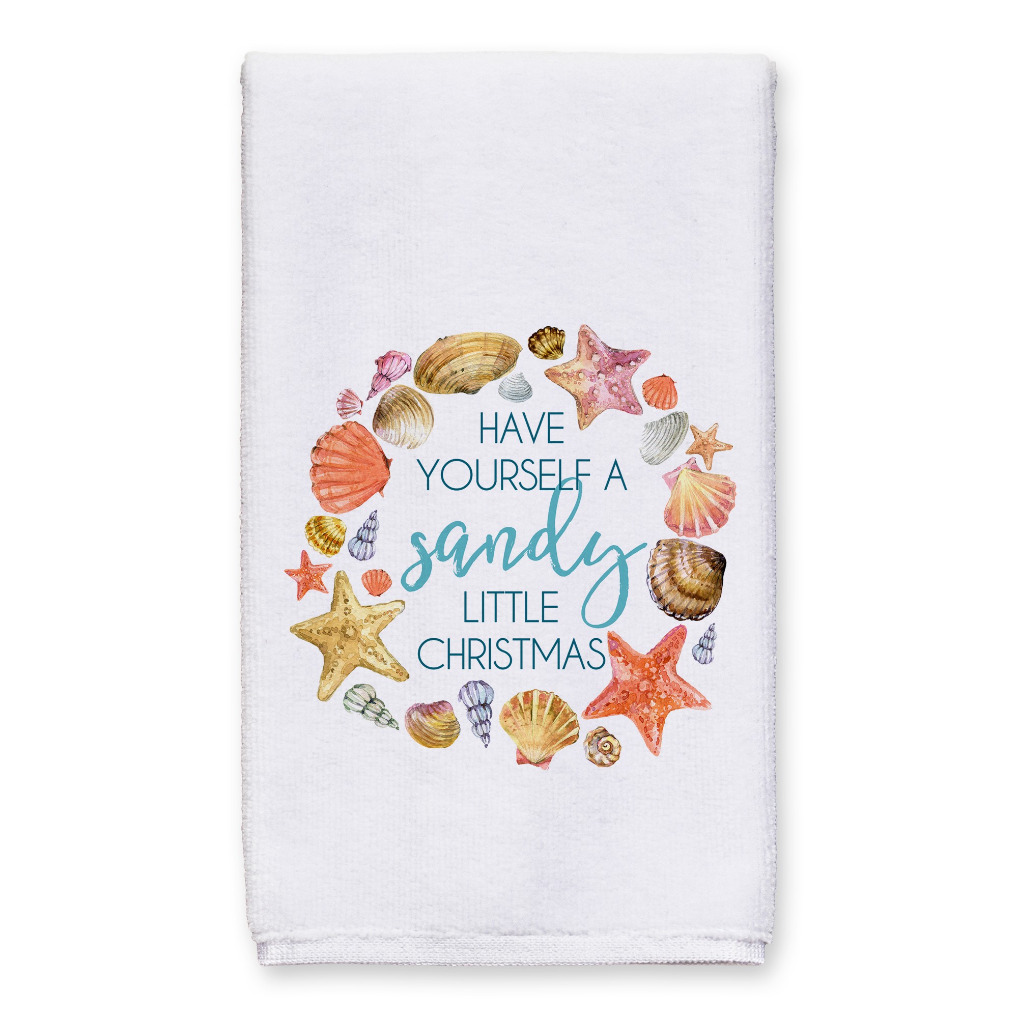 Sandy Christmas Wreath 16x25 Towel