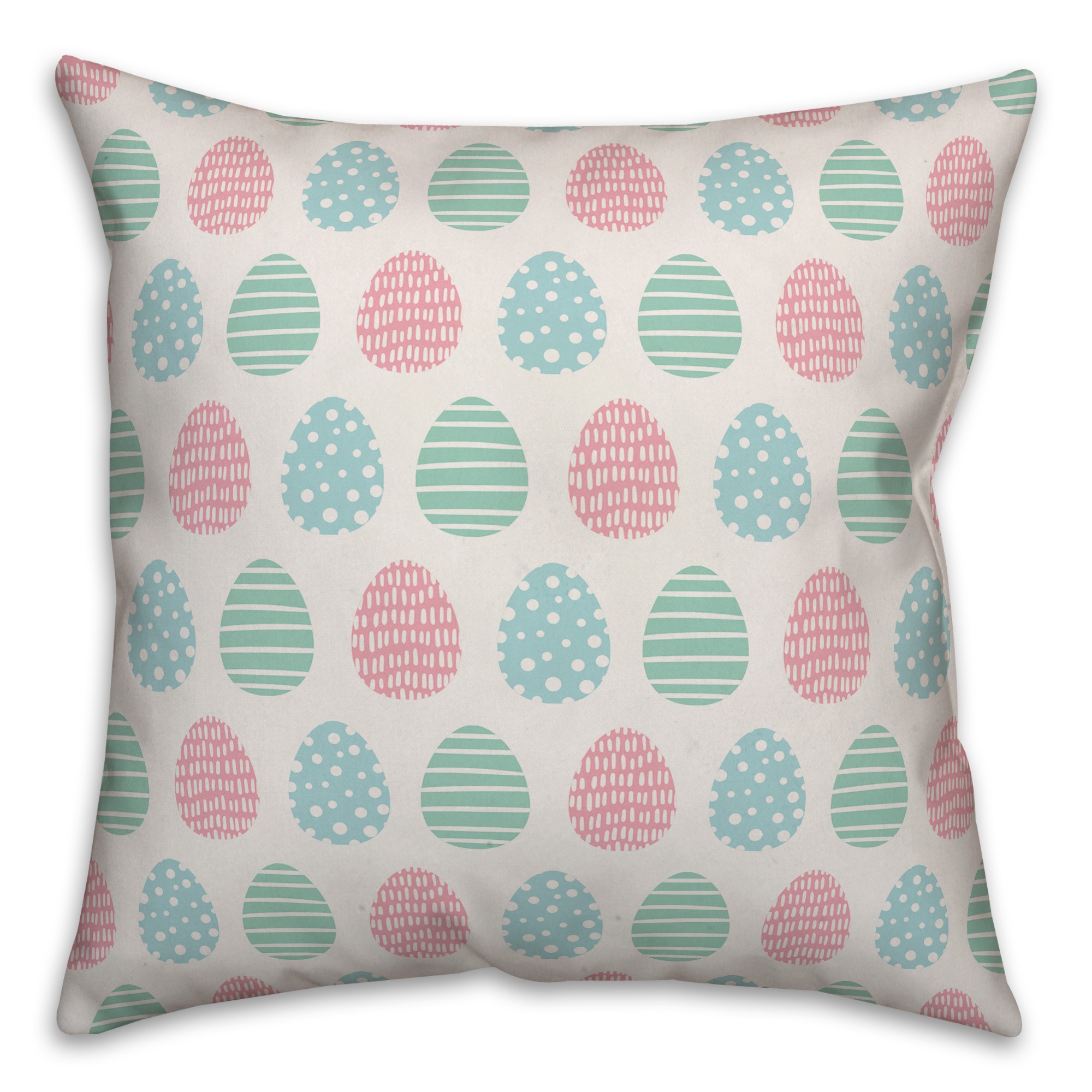 Pastel Easter Eggs 18x18 Spun Poly Pillow