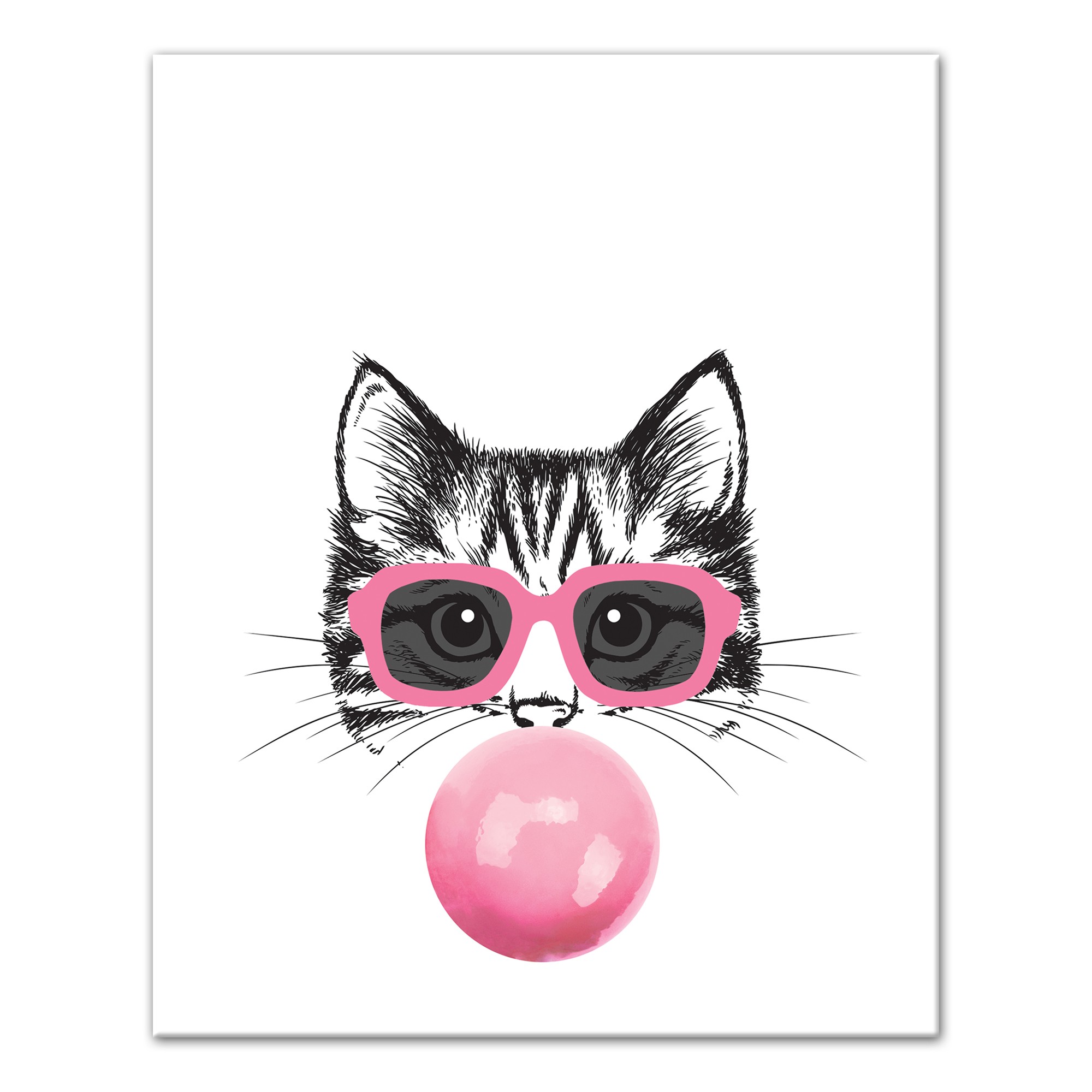 Cool Cat with Bubblegum Wall Art