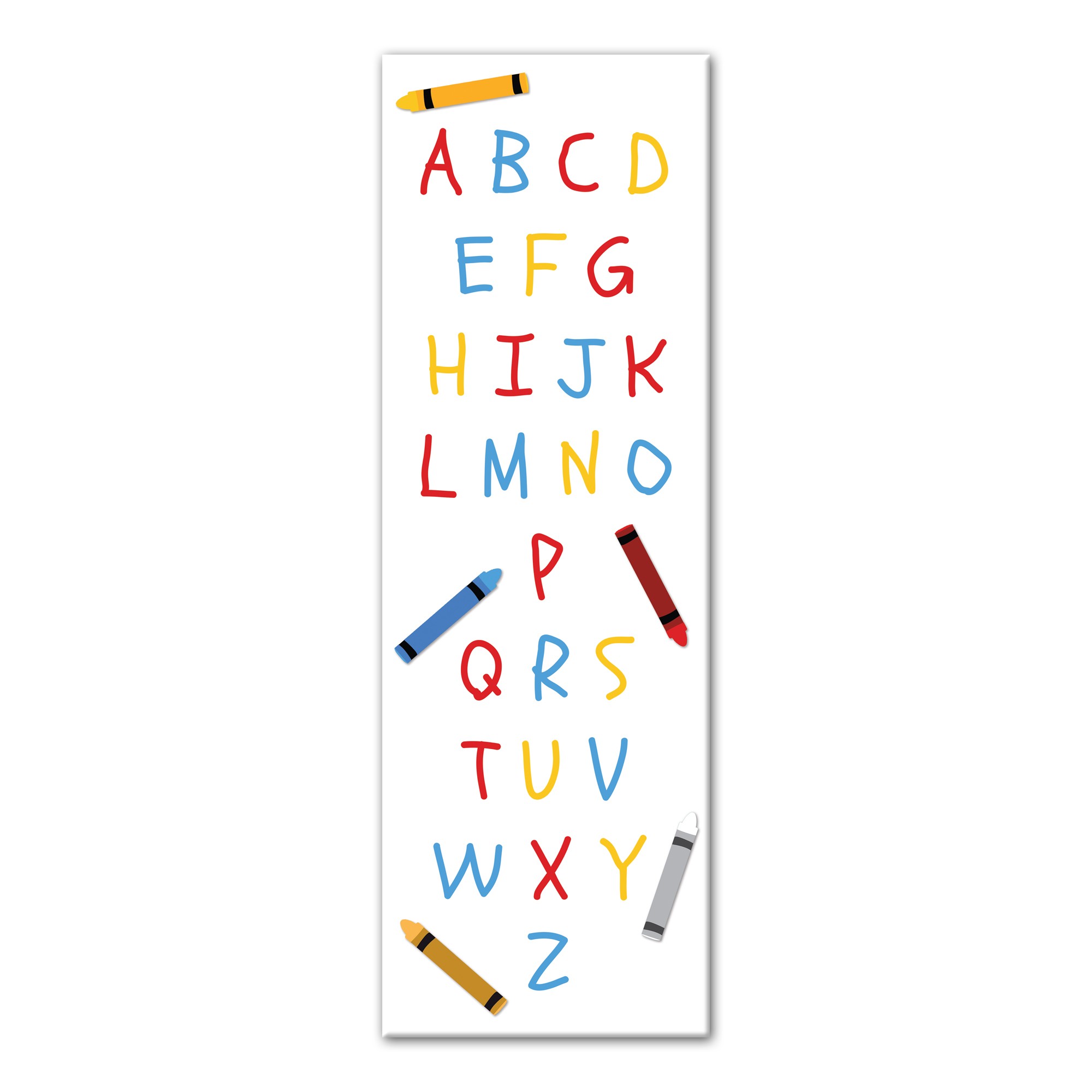 ABC Crayons Growth Chart Wall Art