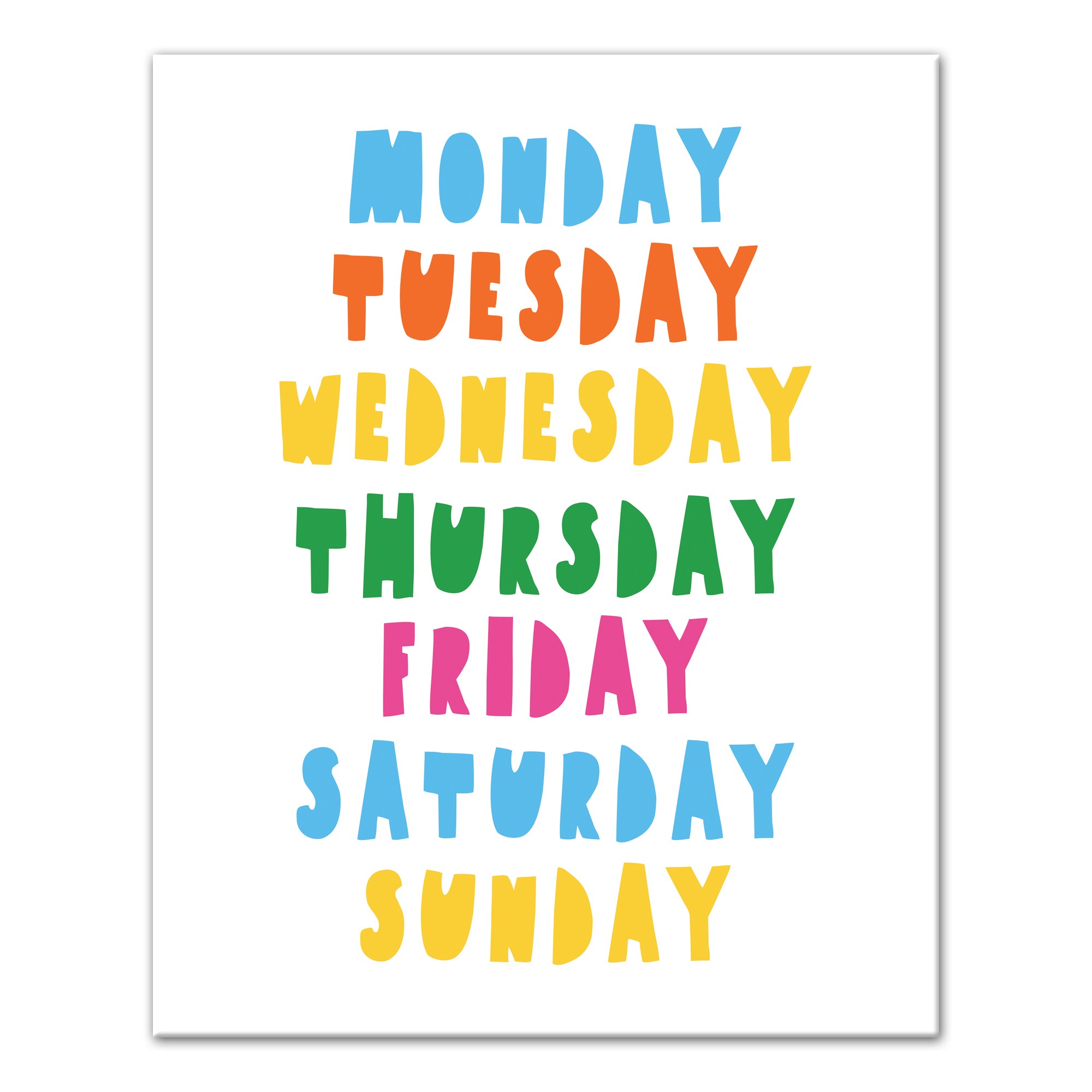 Days of the Week Wall Art
