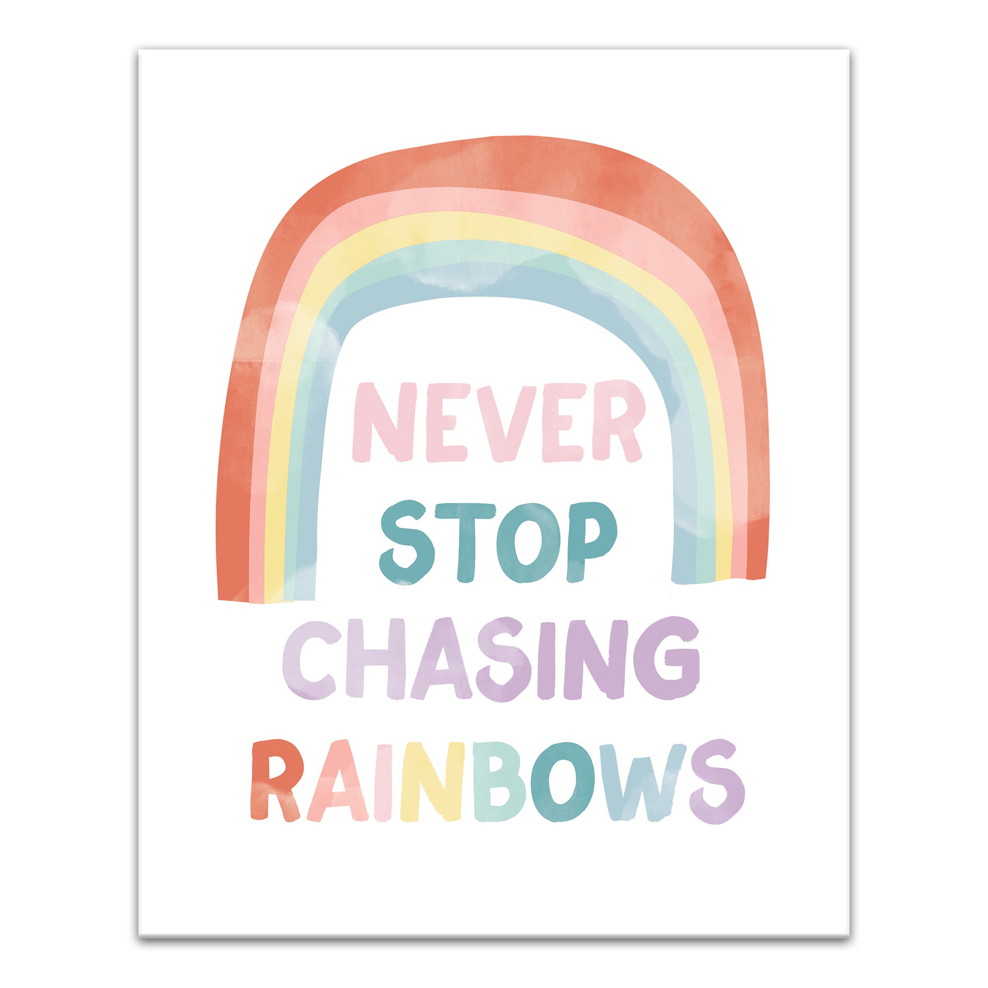 Never Stop Chasing Rainbows Wall Art