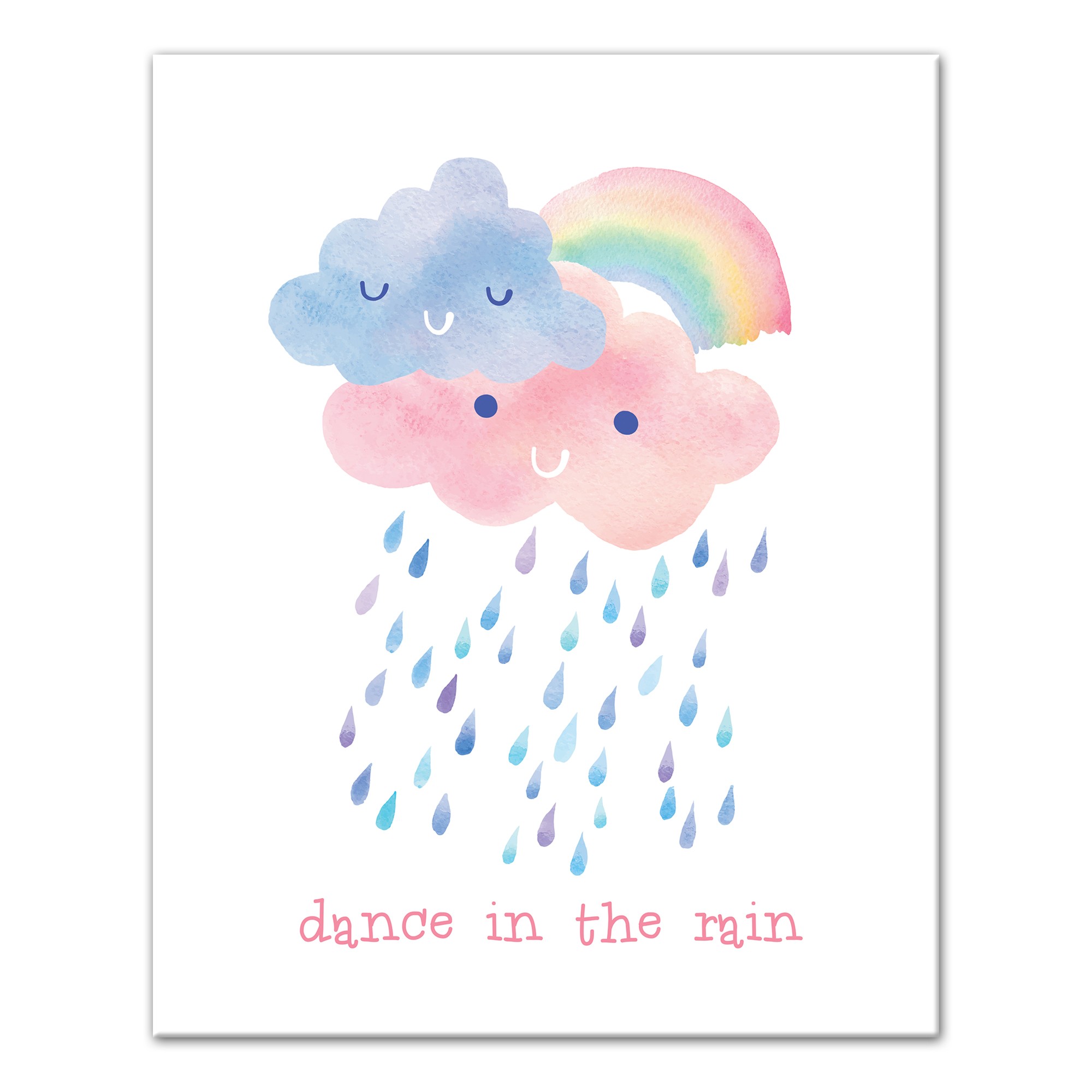 Dance in the Rain Watercolor  Wall Art