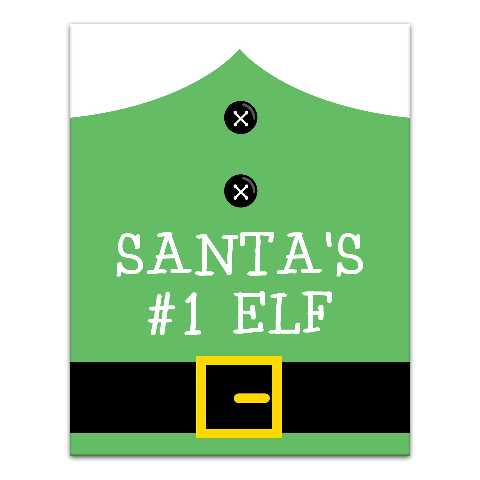 Santa's #1 Elf 11x14 Canvas Wall Art