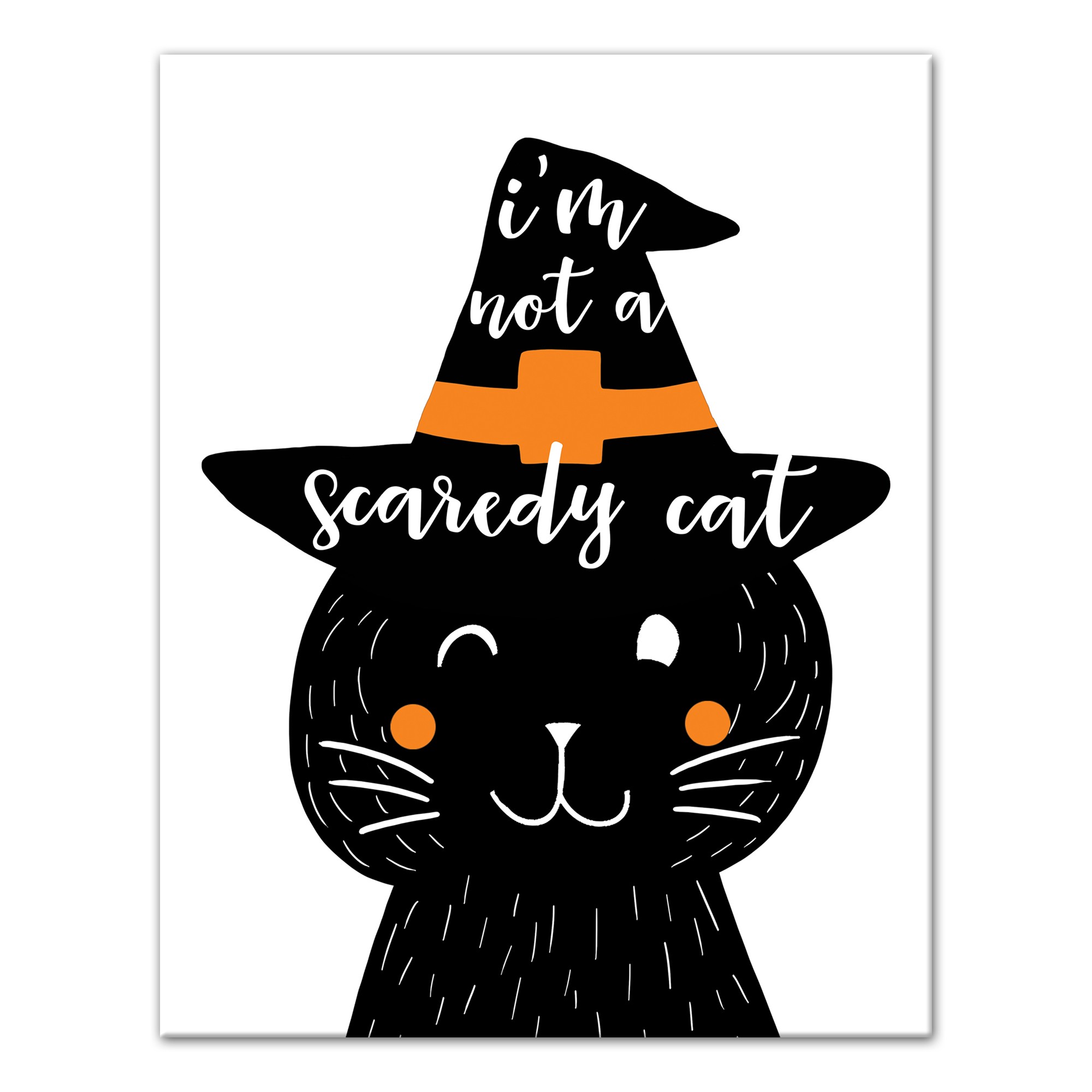 Scaredy Cat 11x14 Canvas Wall Art
