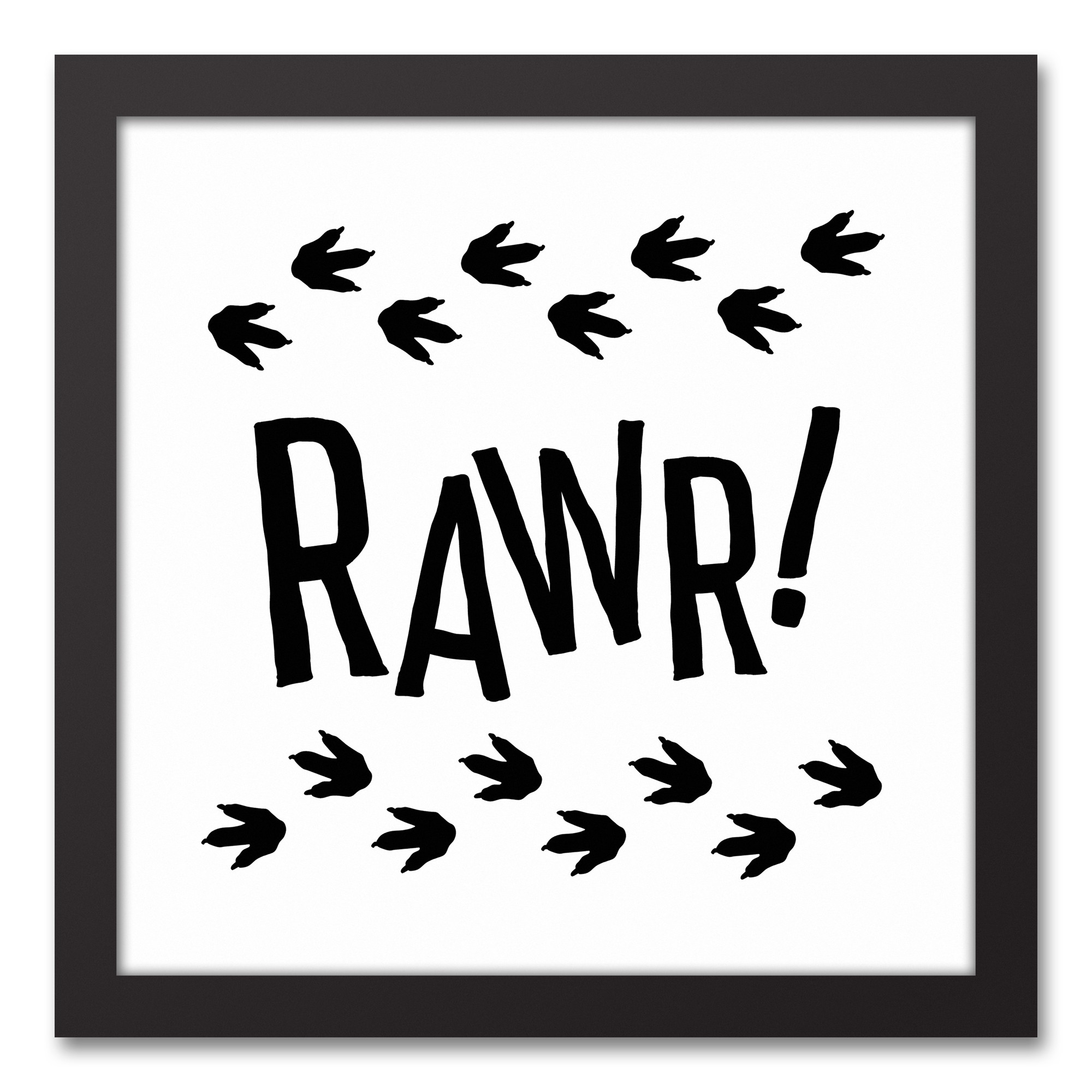 RAWR! Dinosaur Tracks Wall Art
