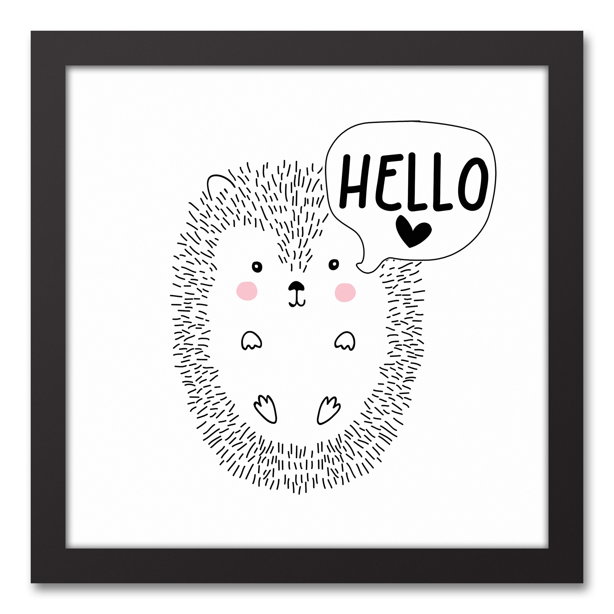 Hello Hedgehog Wall Art