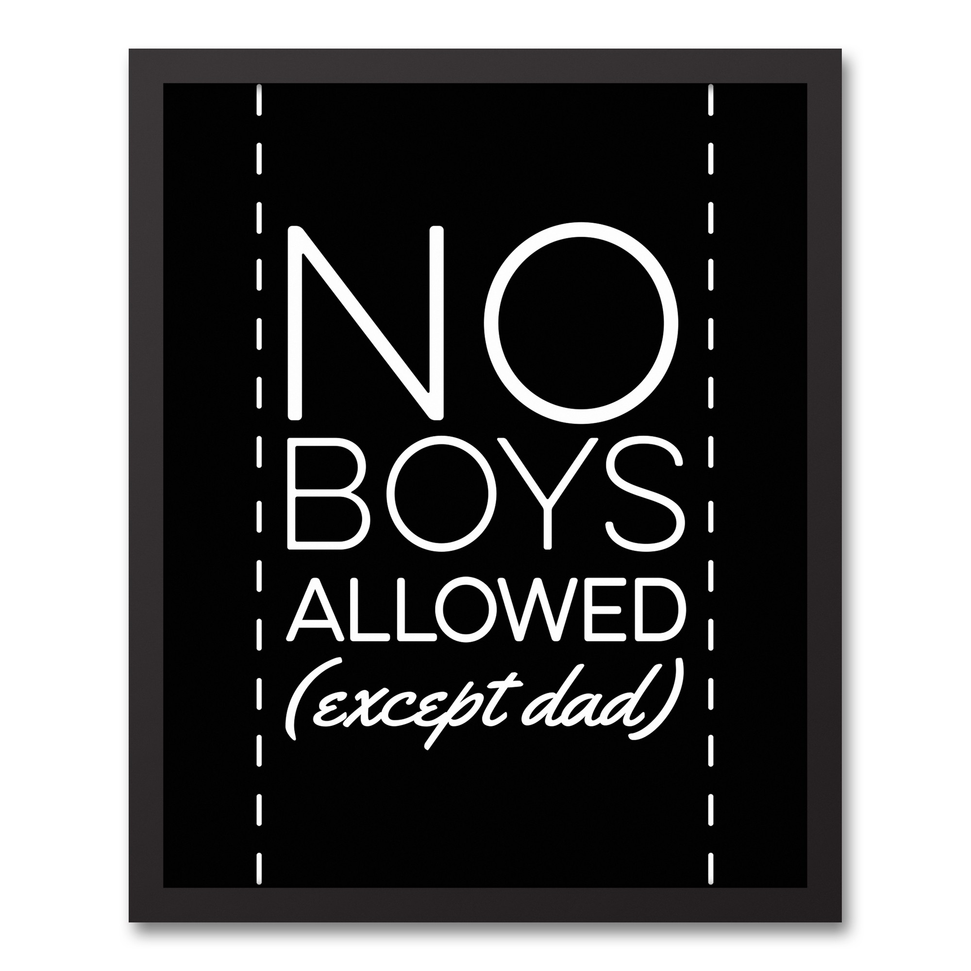 No Boys Except Dad Wall Art