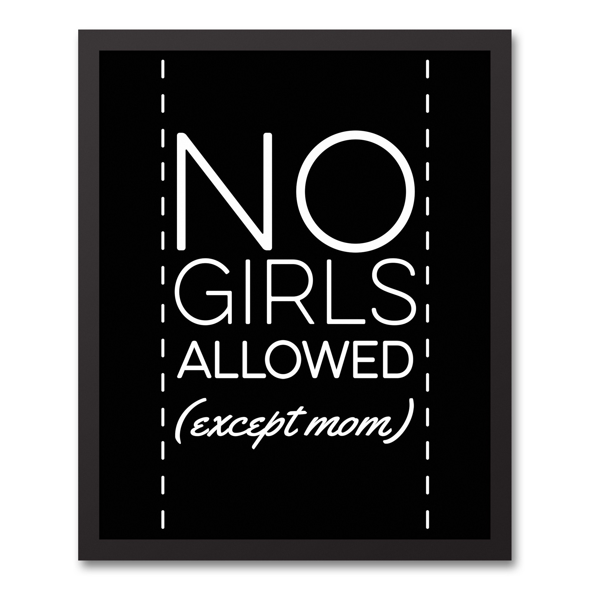 No Girls Except Mom Wall Art