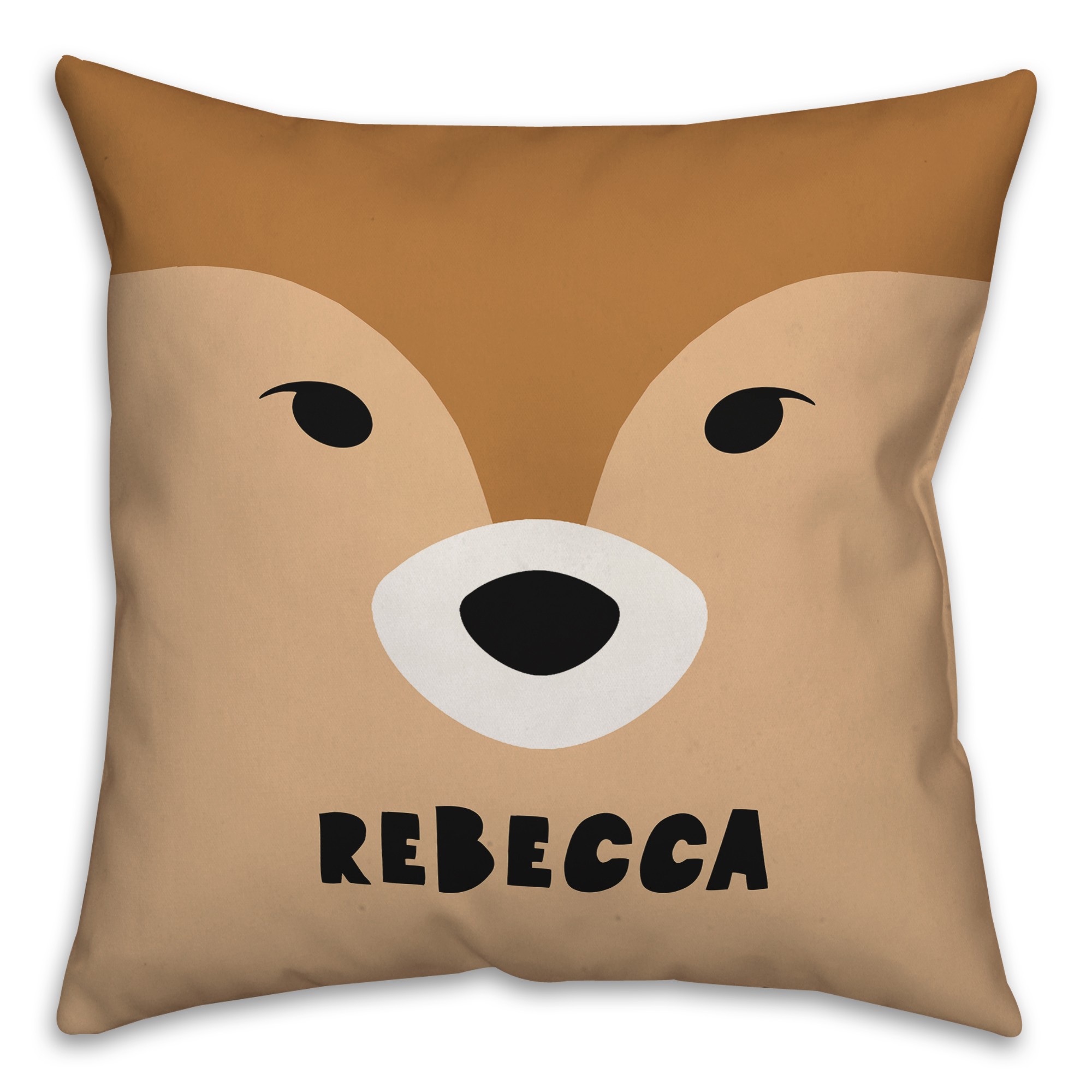 Deer Face Friend Spun Poly Pillow
