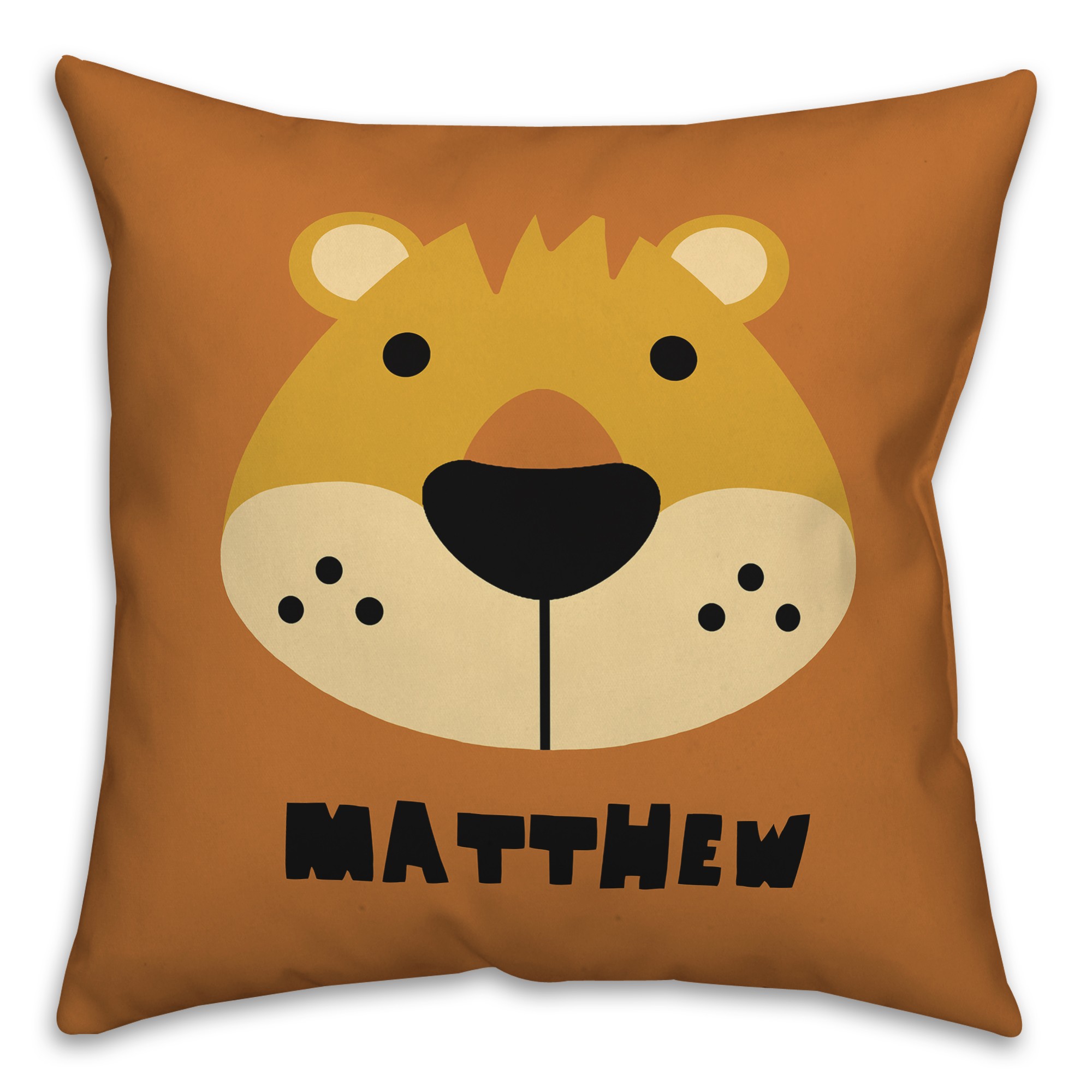 Lion Face Friend Spun Poly Pillow