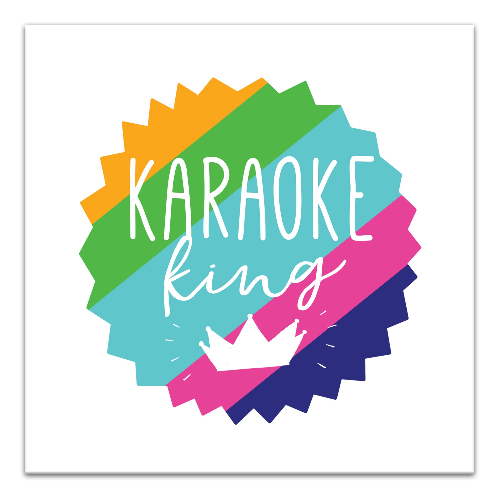 Colorful Karaoke King Wall Art