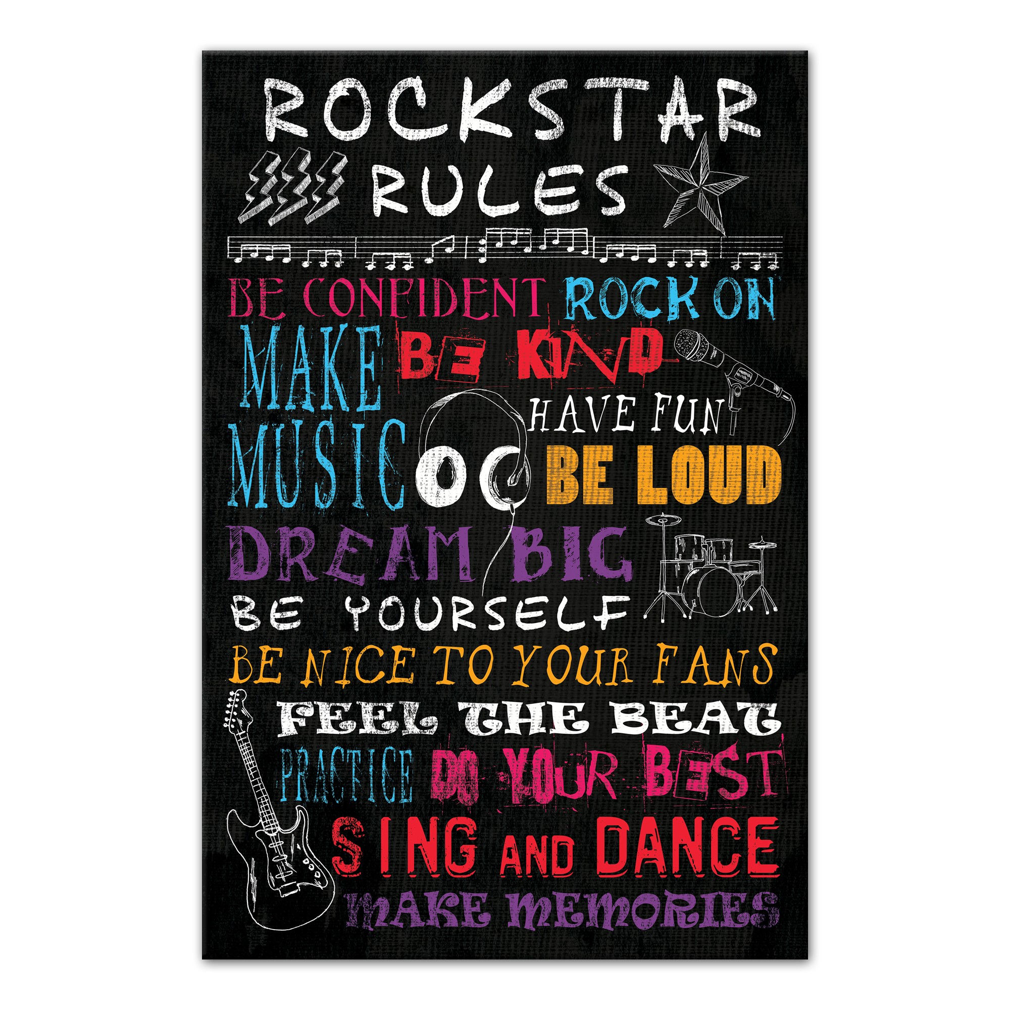 Rockstar Rules Wall Art