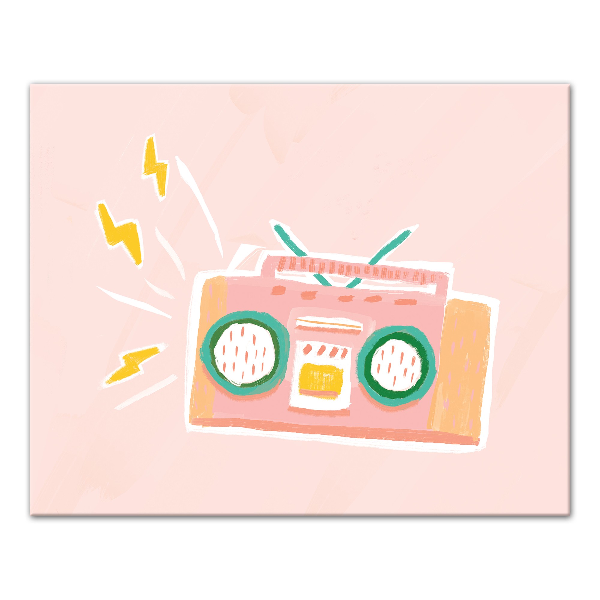 Blush Boombox Wall Art